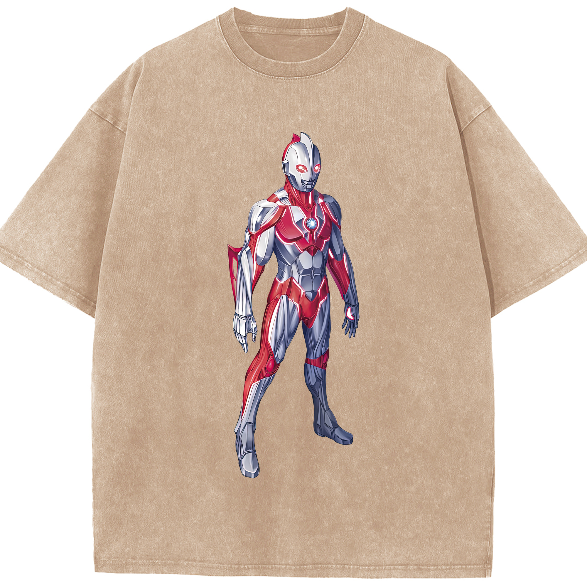 （画像用） ウルトラマン Ultraman 綿100% ヴィンテージ風 半袖Tシャツ（フロントプリント）
