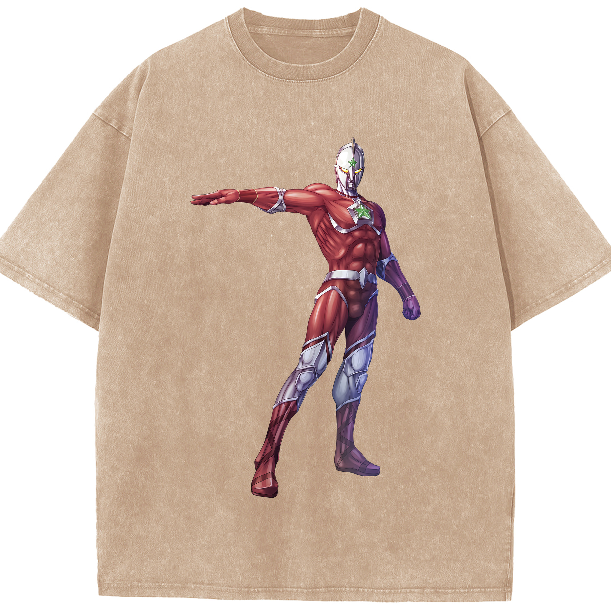 （画像用） ウルトラマン Ultraman 綿100% ヴィンテージ風 半袖Tシャツ（フロントプリント）