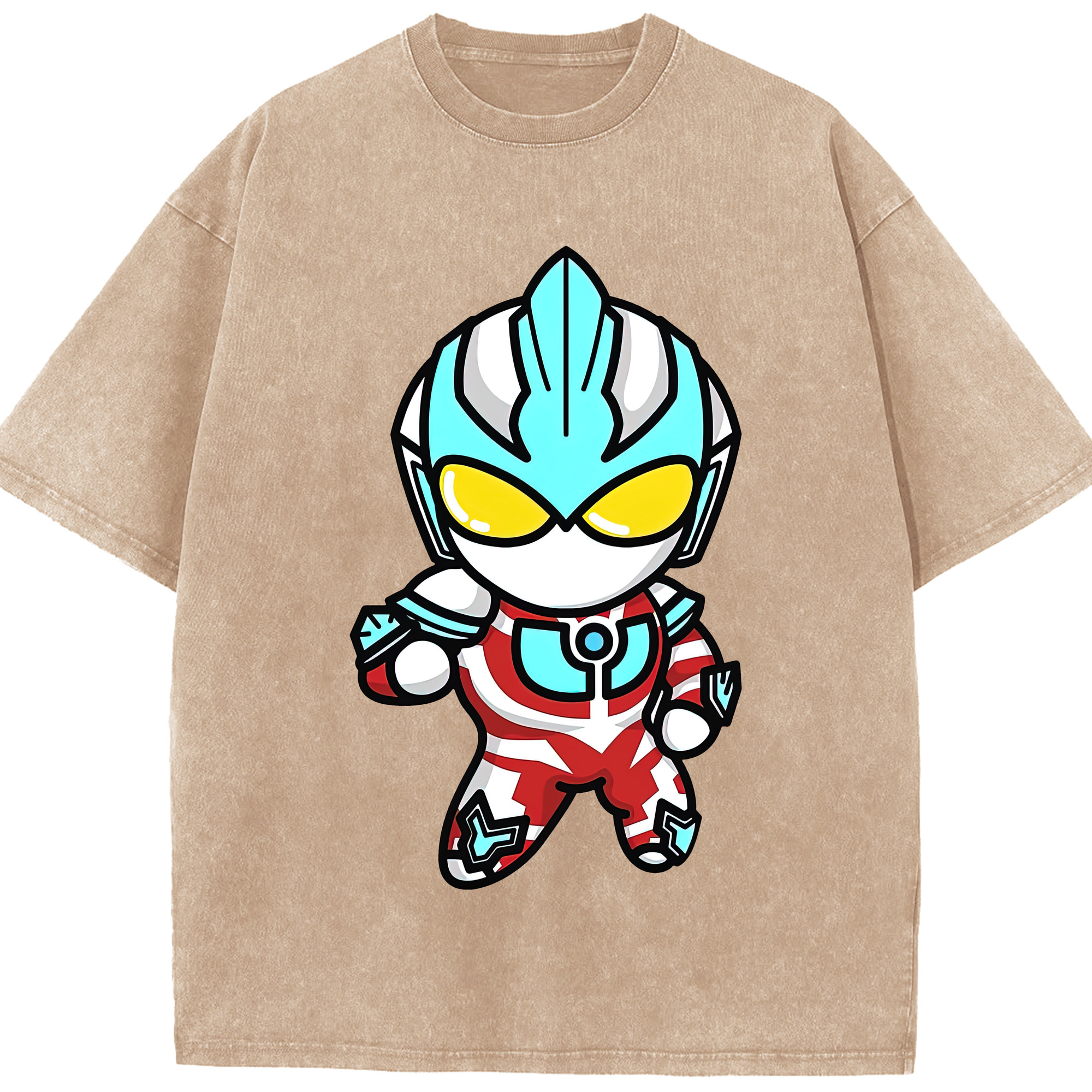 （画像用） ウルトラマン Ultraman 綿100% ヴィンテージ風 半袖Tシャツ（フロントプリント）