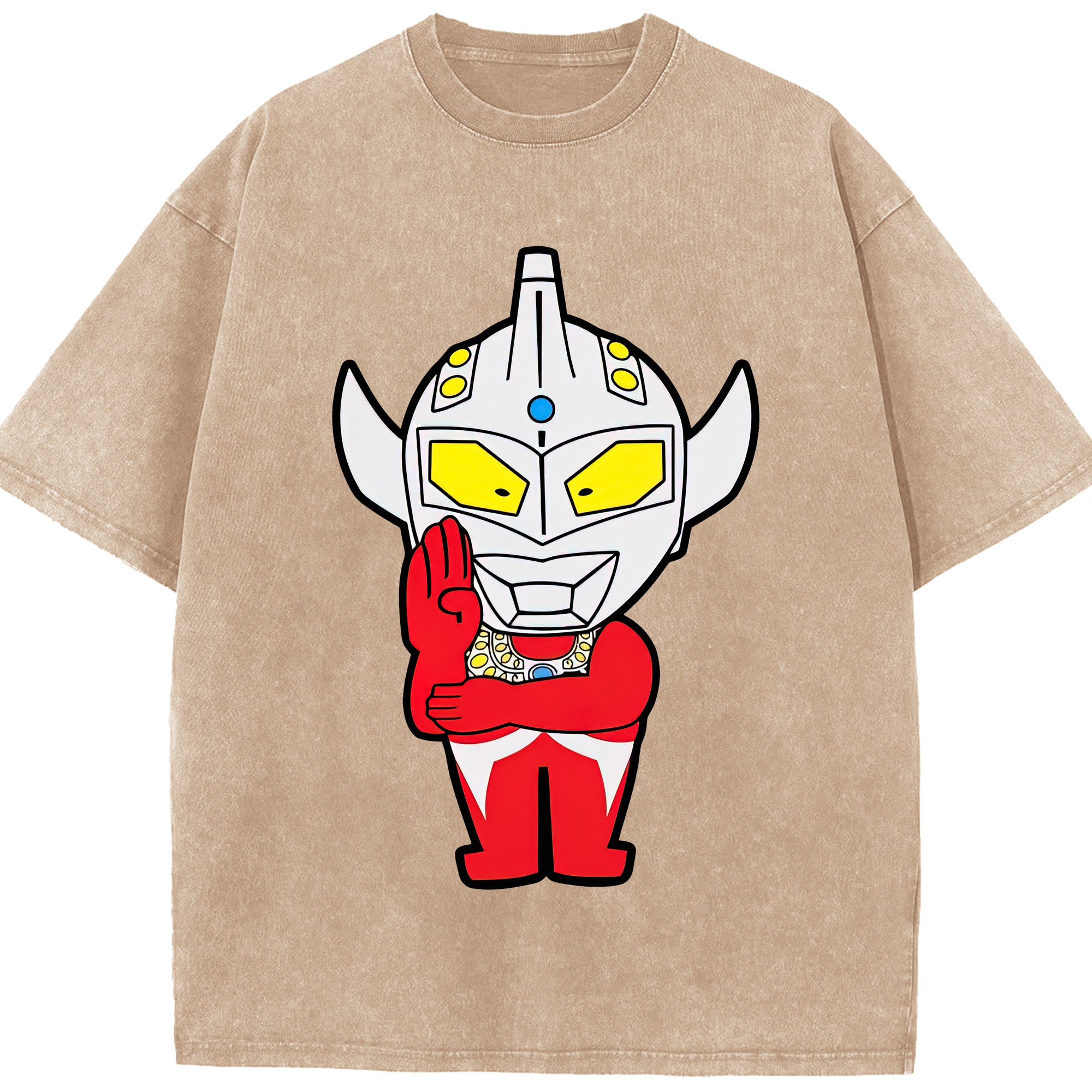 （画像用） ウルトラマン Ultraman 綿100% ヴィンテージ風 半袖Tシャツ（フロントプリント）