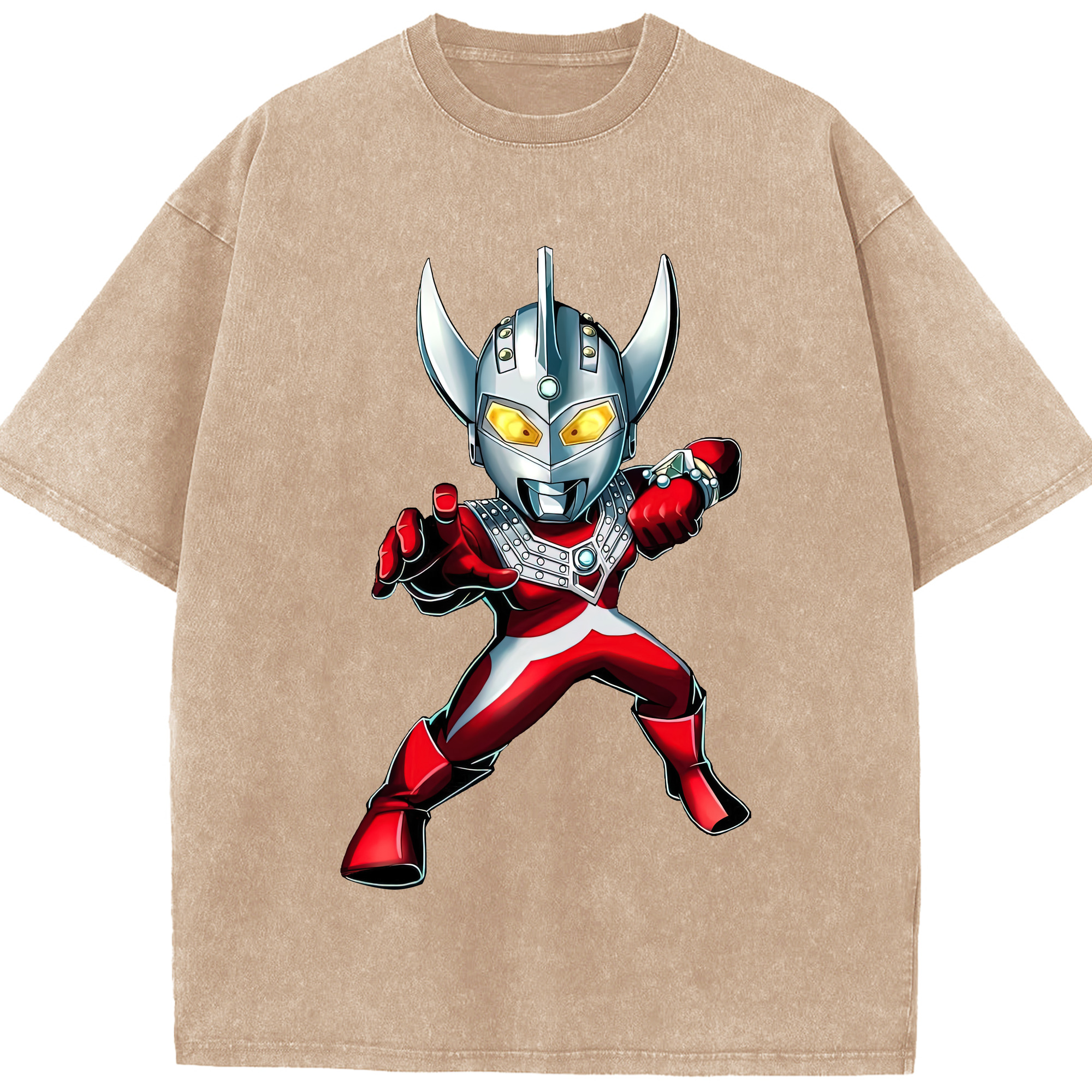 （画像用） ウルトラマン Ultraman 綿100% ヴィンテージ風 半袖Tシャツ（フロントプリント）