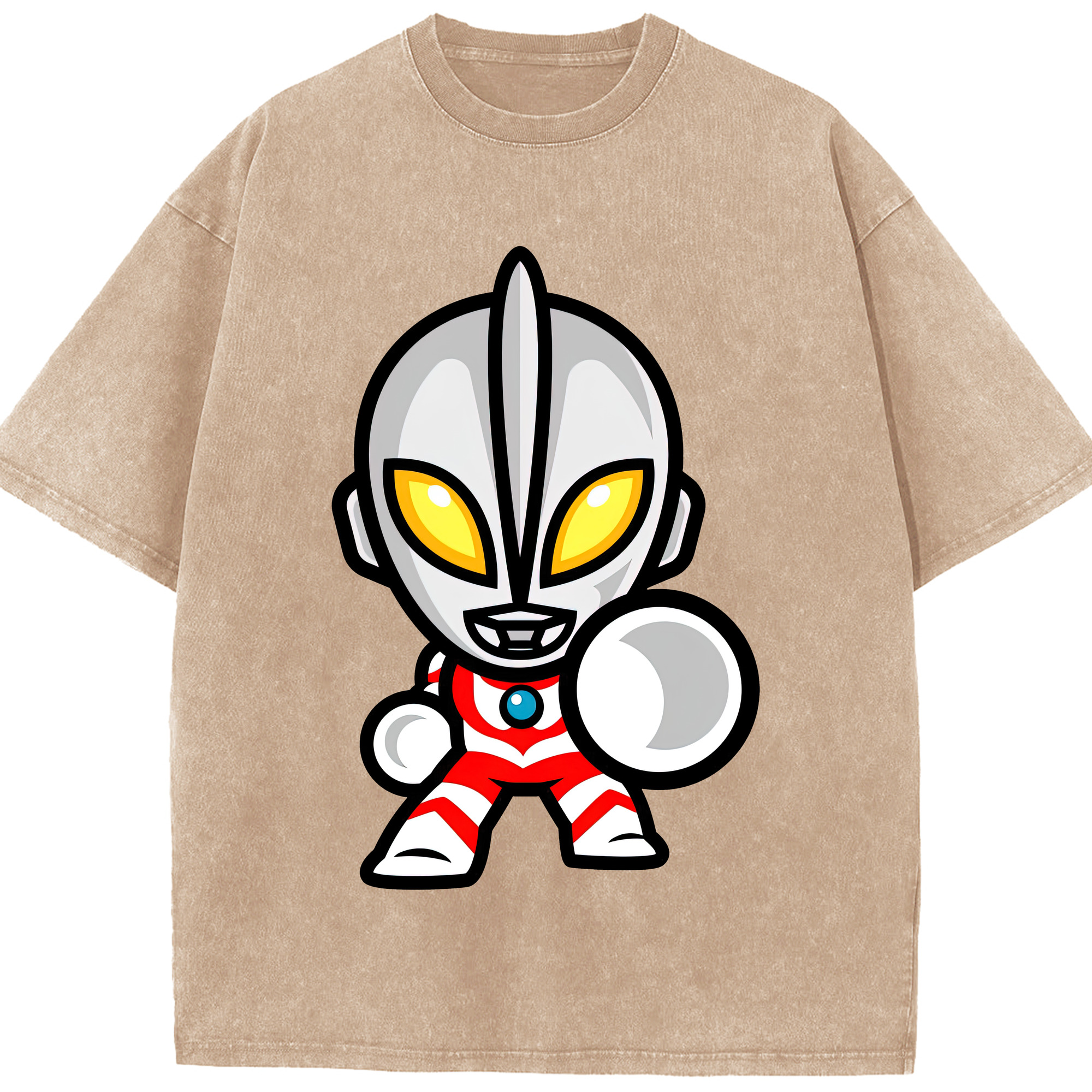 （画像用） ウルトラマン Ultraman 綿100% ヴィンテージ風 半袖Tシャツ（フロントプリント）