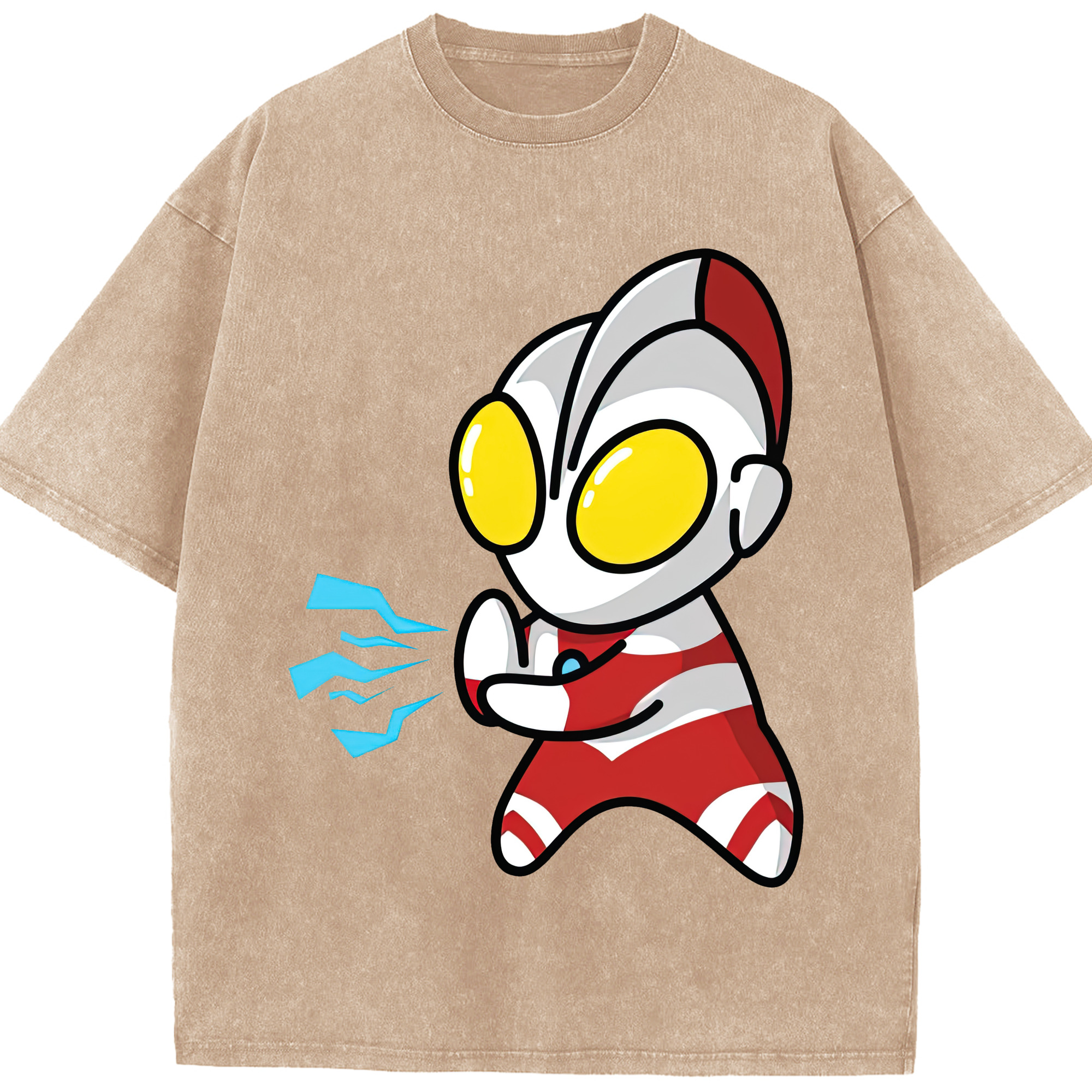 （画像用） ウルトラマン Ultraman 綿100% ヴィンテージ風 半袖Tシャツ（フロントプリント）