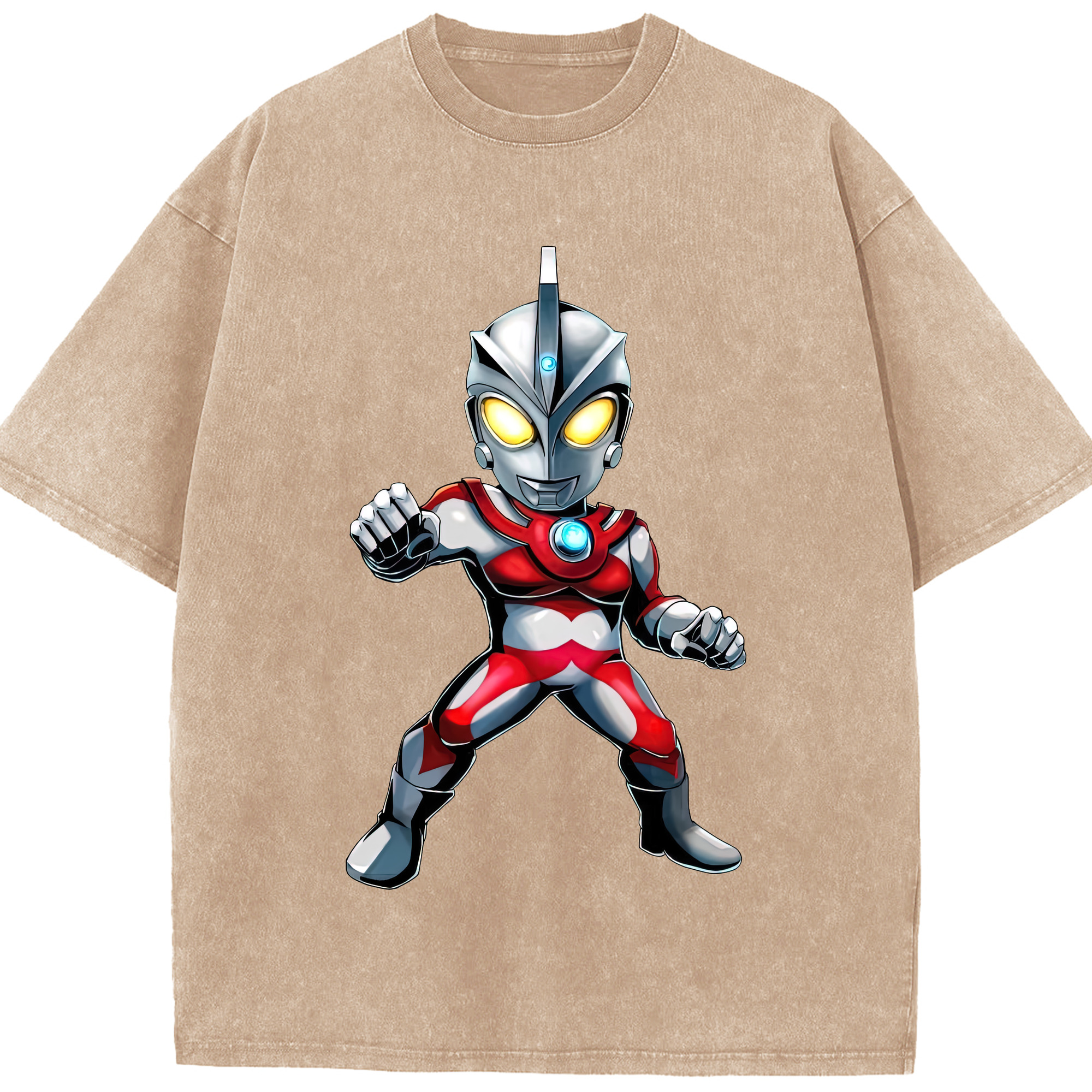 （画像用） ウルトラマン Ultraman 綿100% ヴィンテージ風 半袖Tシャツ（フロントプリント）
