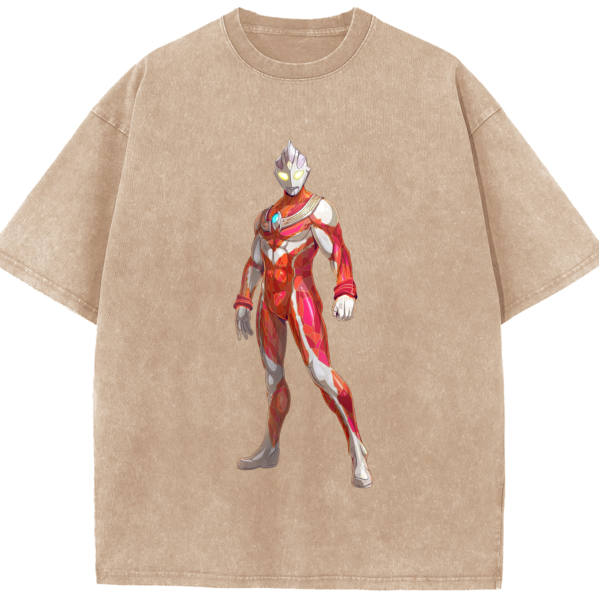 （画像用） ウルトラマン Ultraman 綿100% ヴィンテージ風 半袖Tシャツ（フロントプリント）
