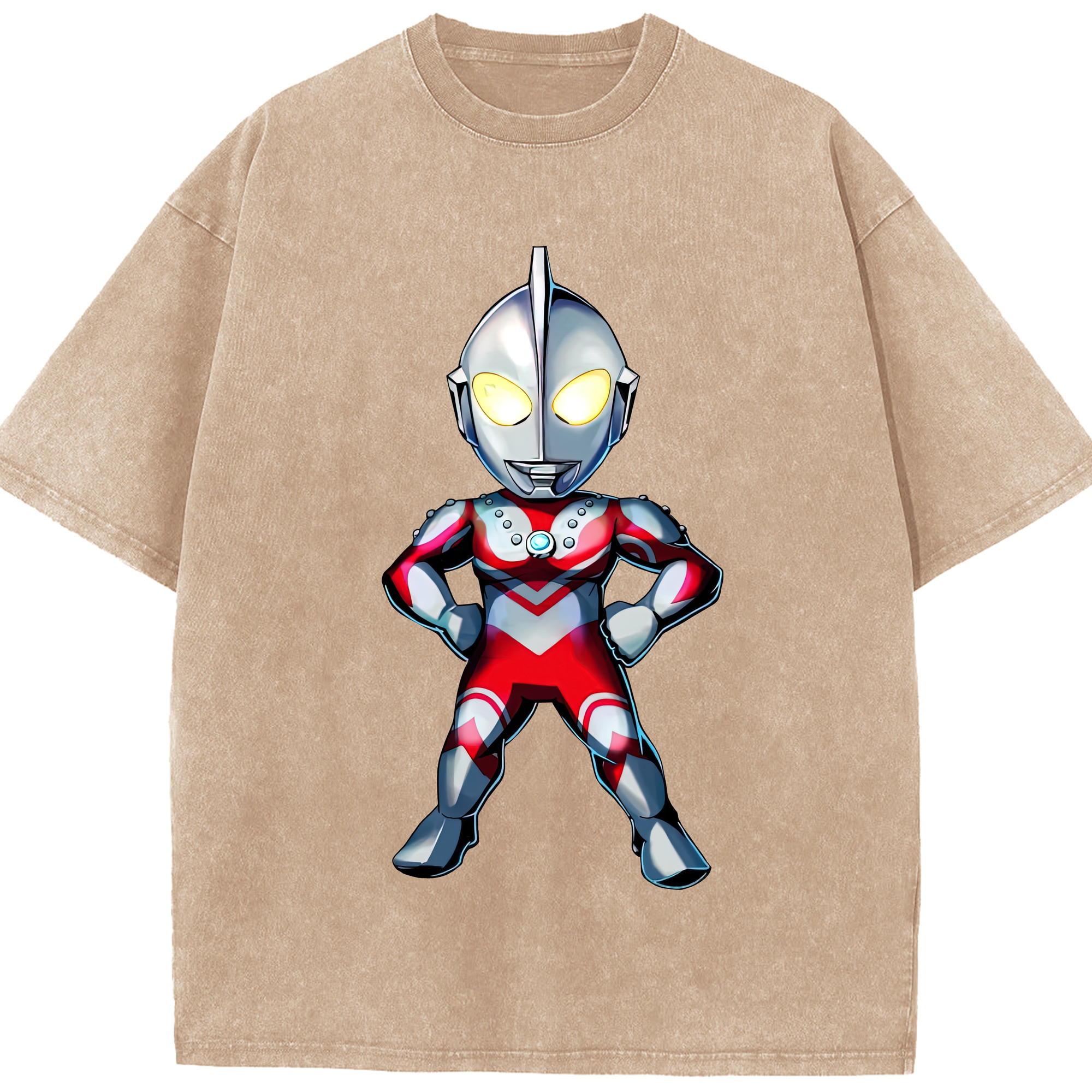 （画像用） ウルトラマン Ultraman 綿100% ヴィンテージ風 半袖Tシャツ（フロントプリント）
