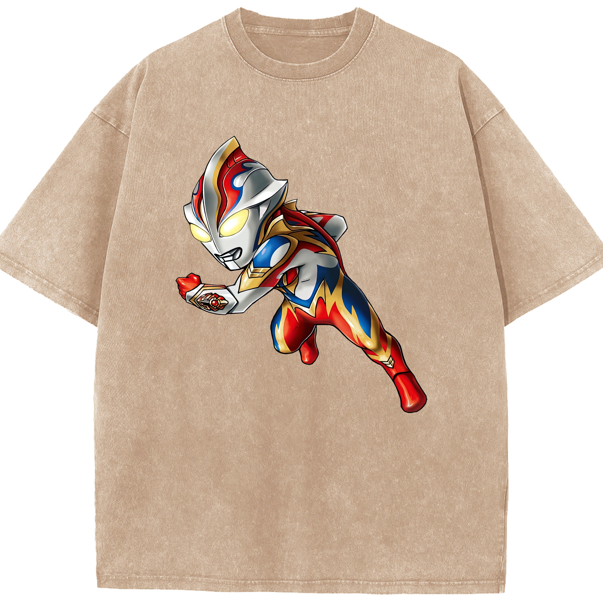 （画像用） ウルトラマン Ultraman 綿100% ヴィンテージ風 半袖Tシャツ（フロントプリント）