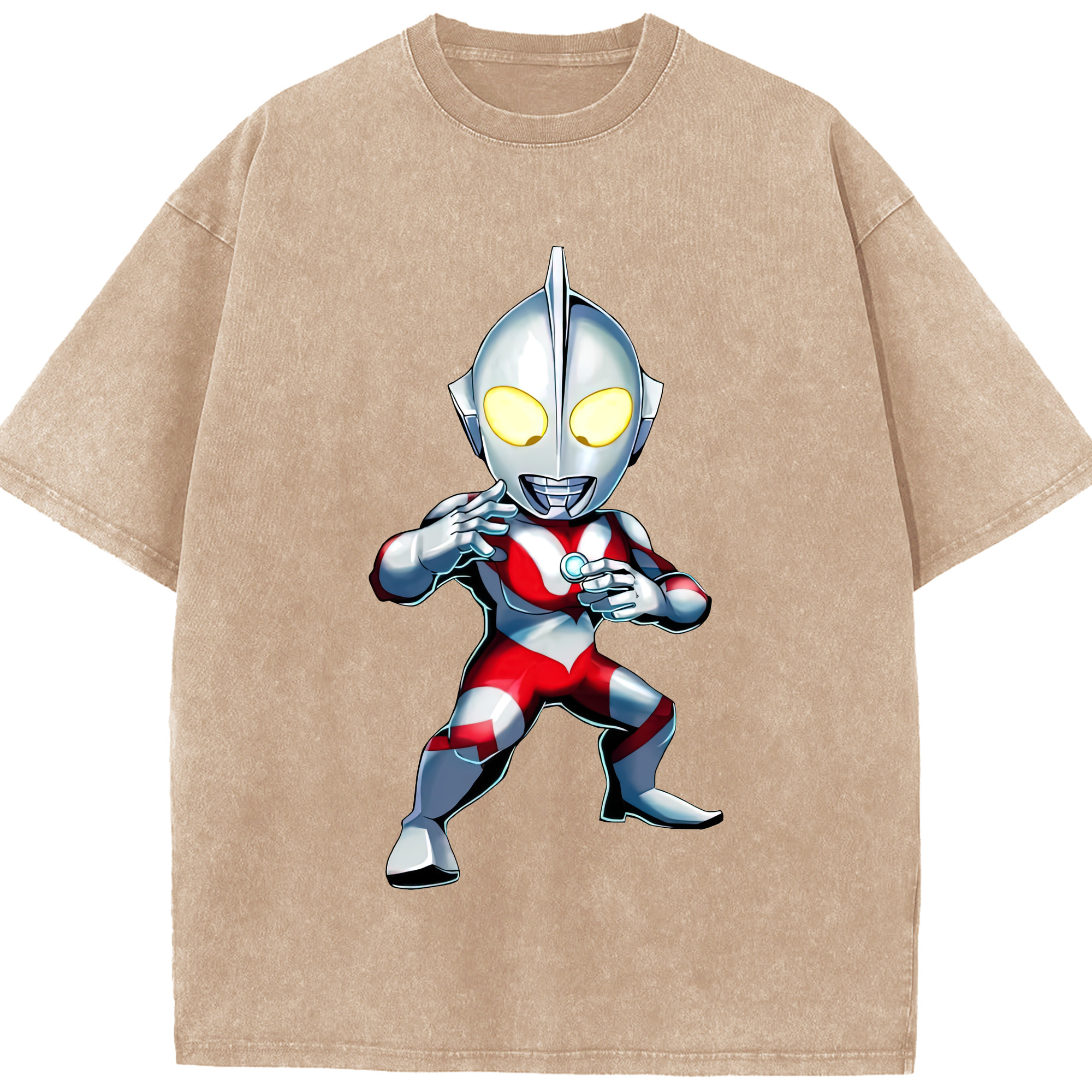 （画像用） ウルトラマン Ultraman 綿100% ヴィンテージ風 半袖Tシャツ（フロントプリント）