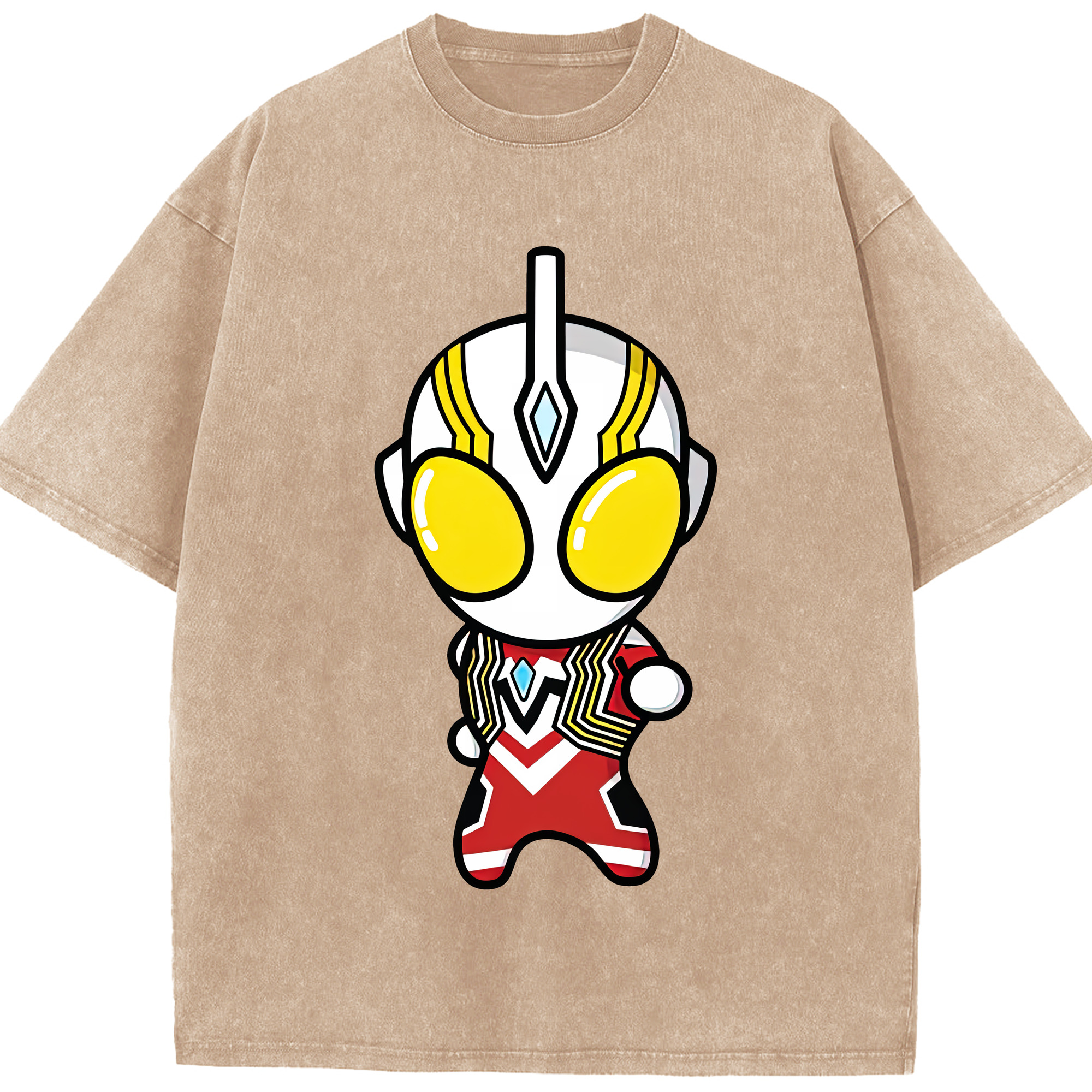 （画像用） ウルトラマン Ultraman 綿100% ヴィンテージ風 半袖Tシャツ（フロントプリント）