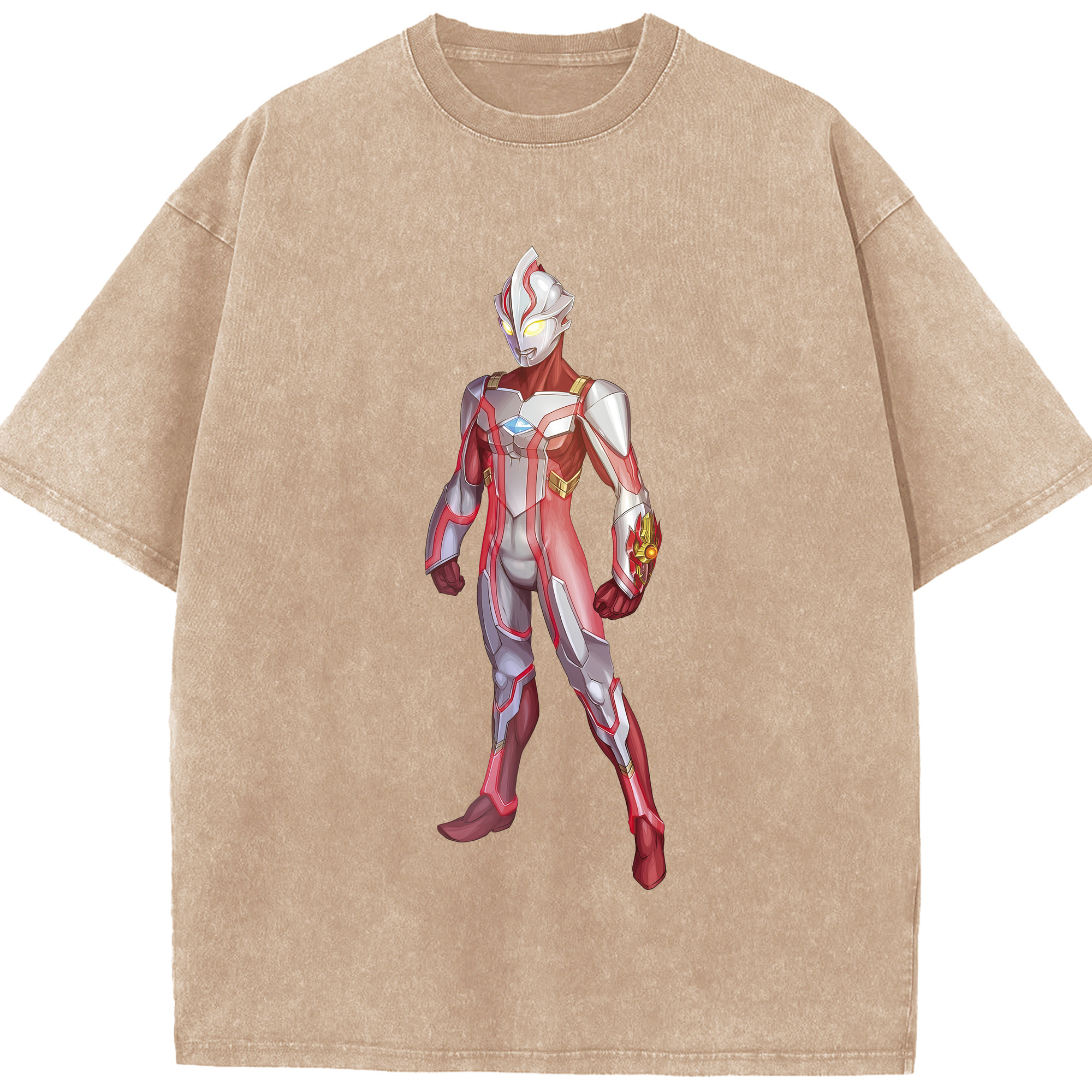 （画像用） ウルトラマン Ultraman 綿100% ヴィンテージ風 半袖Tシャツ（フロントプリント）