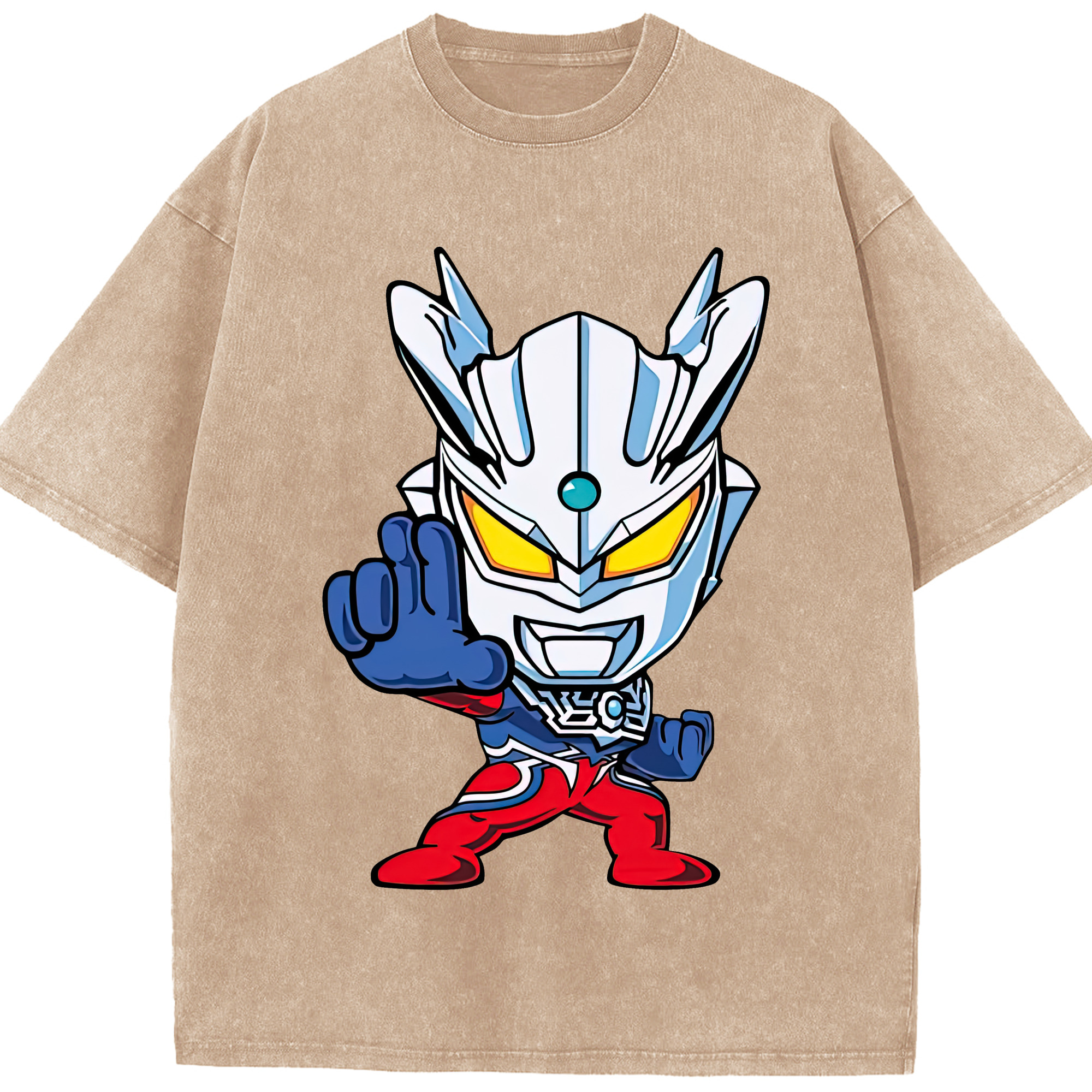 （画像用） ウルトラマン Ultraman 綿100% ヴィンテージ風 半袖Tシャツ（フロントプリント）