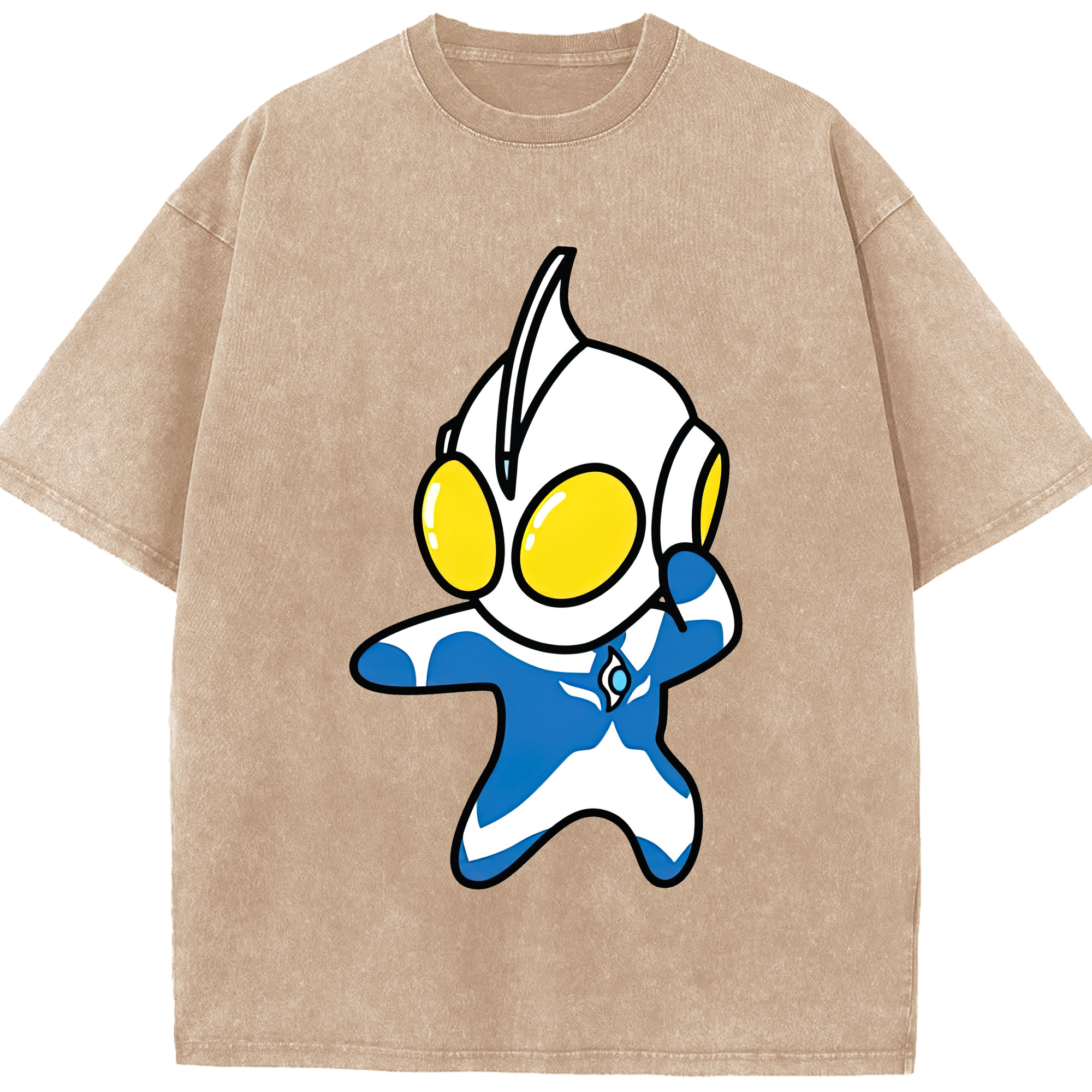 （画像用） ウルトラマン Ultraman 綿100% ヴィンテージ風 半袖Tシャツ（フロントプリント）