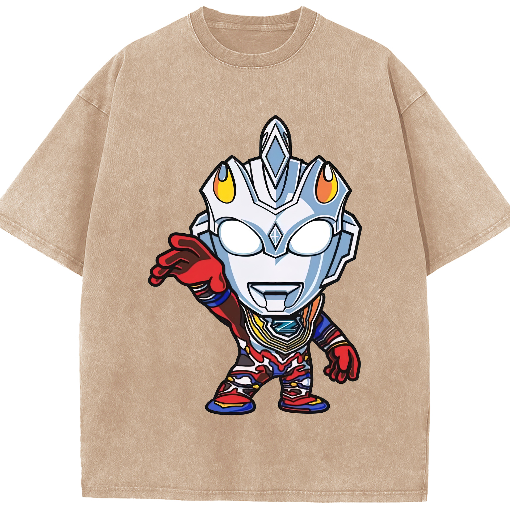 （画像用） ウルトラマン Ultraman 綿100% ヴィンテージ風 半袖Tシャツ（フロントプリント）