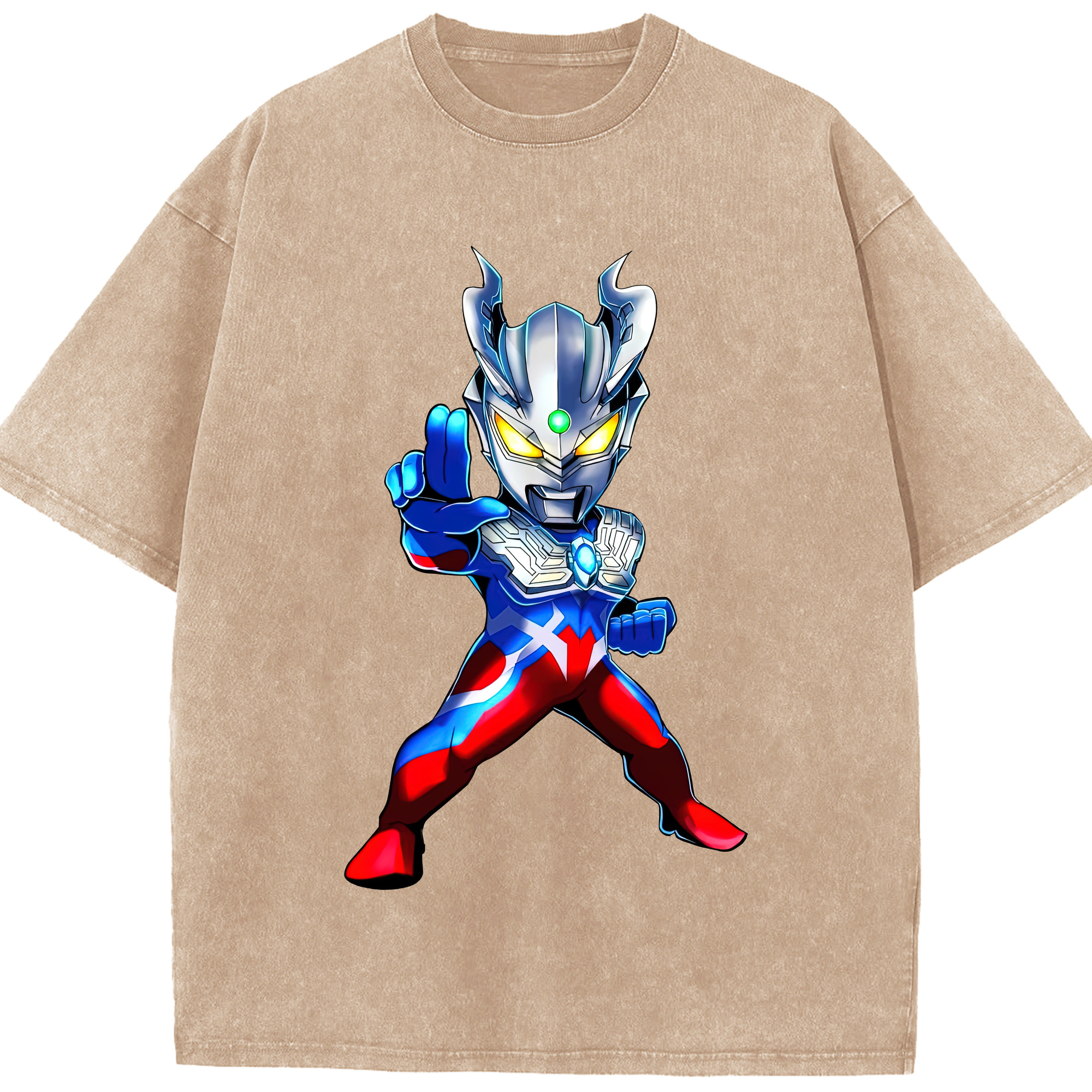 （画像用） ウルトラマン Ultraman 綿100% ヴィンテージ風 半袖Tシャツ（フロントプリント）