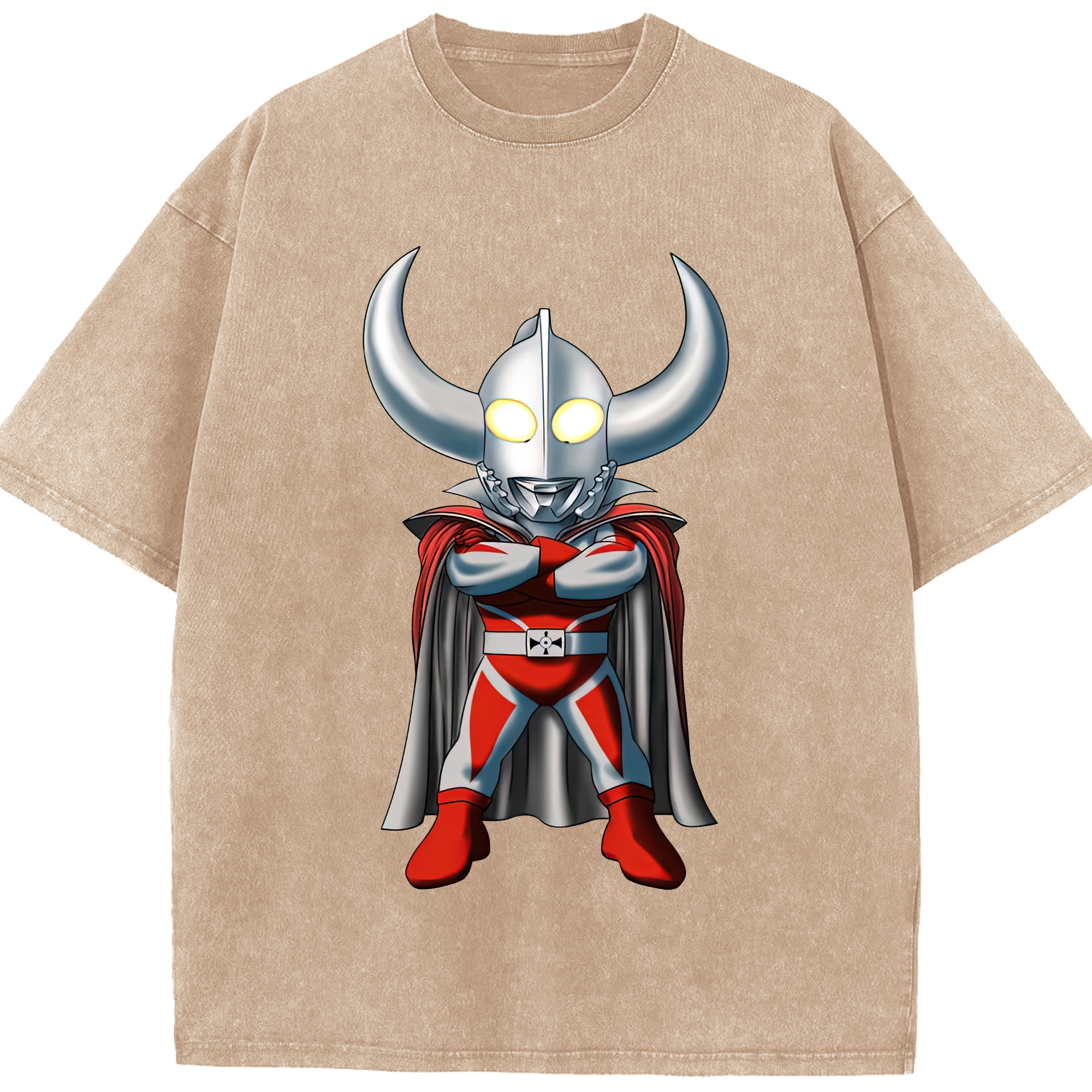 （画像用） ウルトラマン Ultraman 綿100% ヴィンテージ風 半袖Tシャツ（フロントプリント）