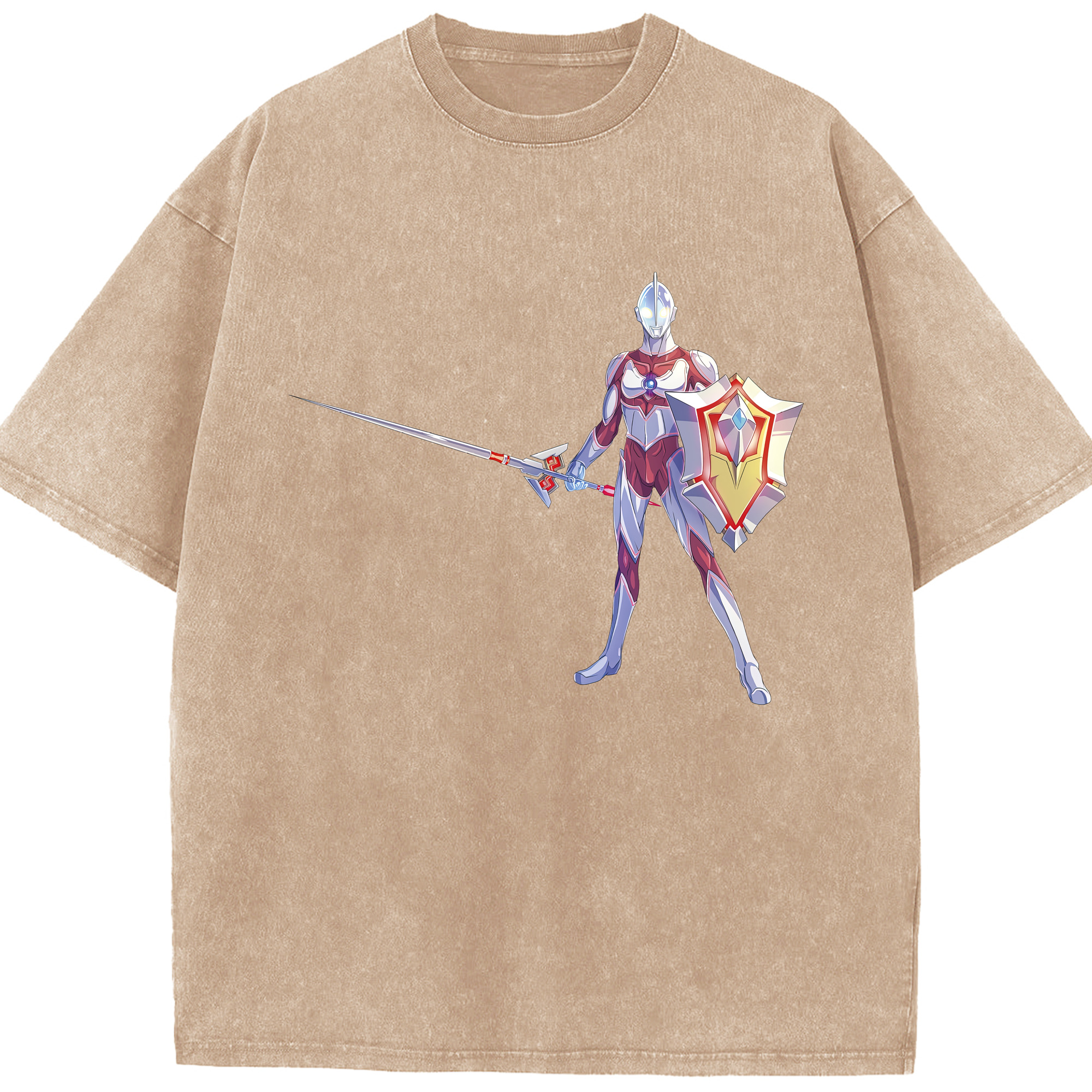 （画像用） ウルトラマン Ultraman 綿100% ヴィンテージ風 半袖Tシャツ（フロントプリント）