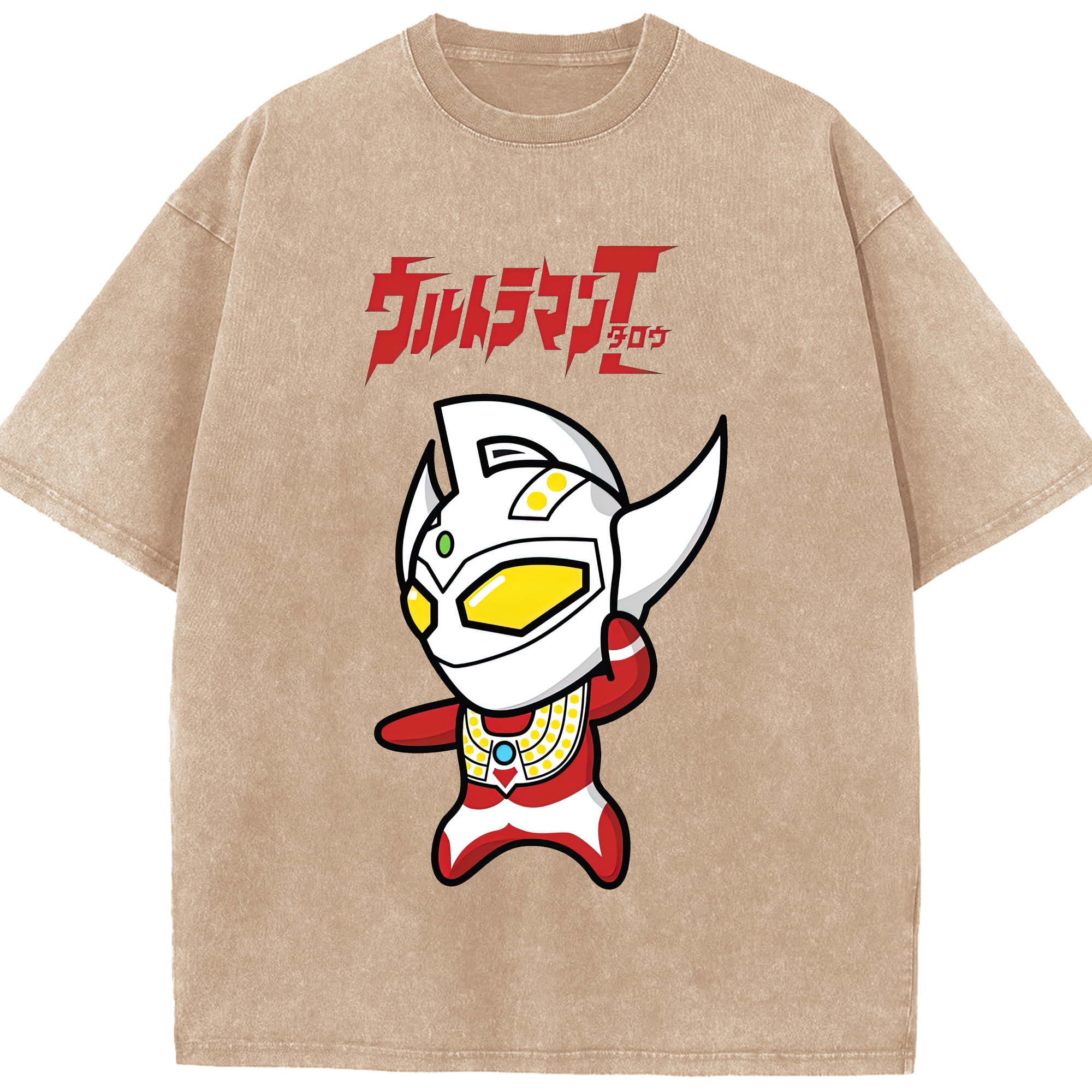 （画像用） ウルトラマン Ultraman 綿100% ヴィンテージ風 半袖Tシャツ（フロントプリント）
