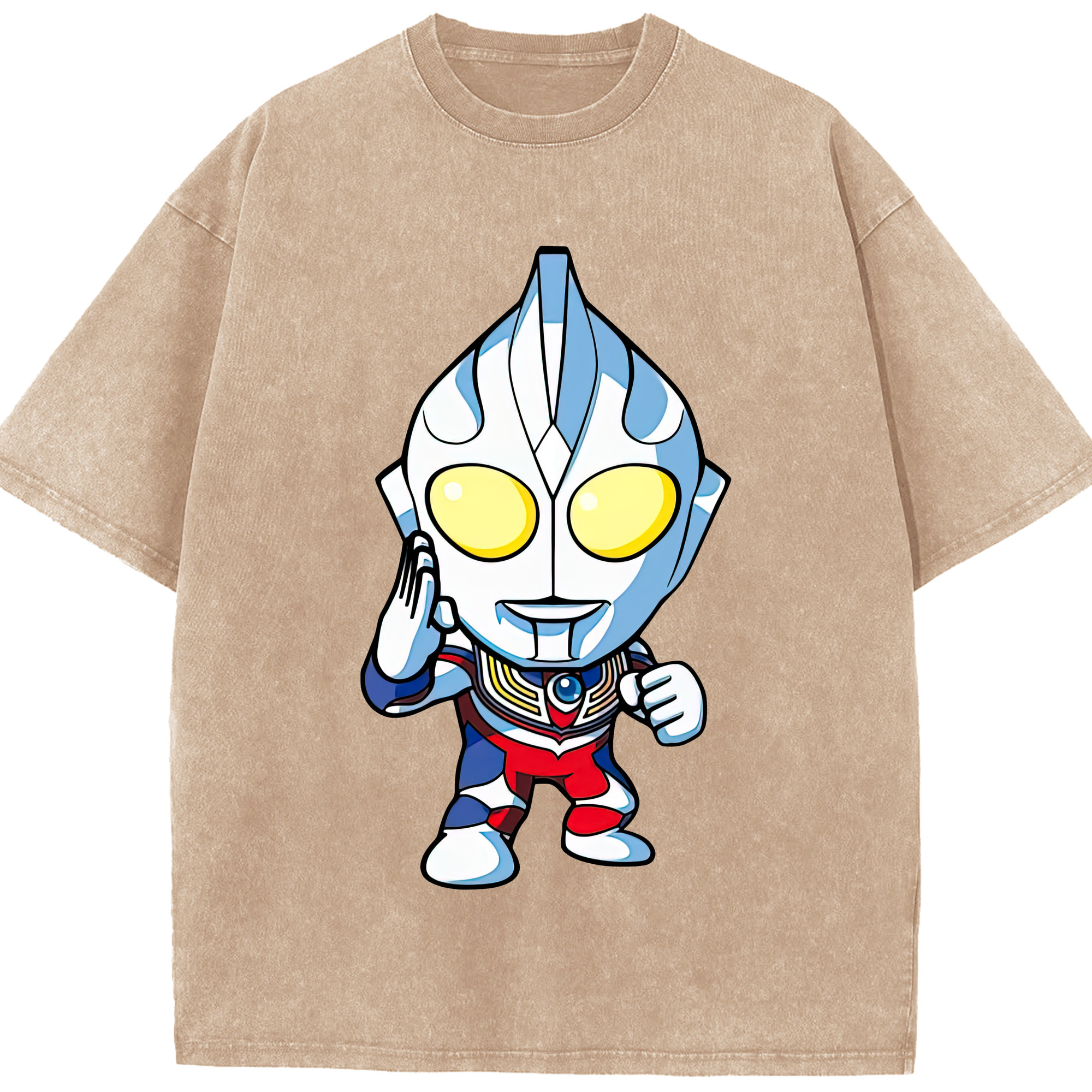 （画像用） ウルトラマン Ultraman 綿100% ヴィンテージ風 半袖Tシャツ（フロントプリント）