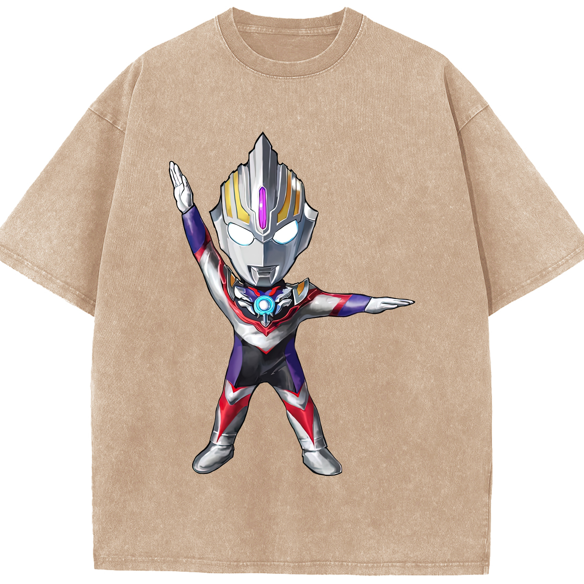 （画像用） ウルトラマン Ultraman 綿100% ヴィンテージ風 半袖Tシャツ（フロントプリント）