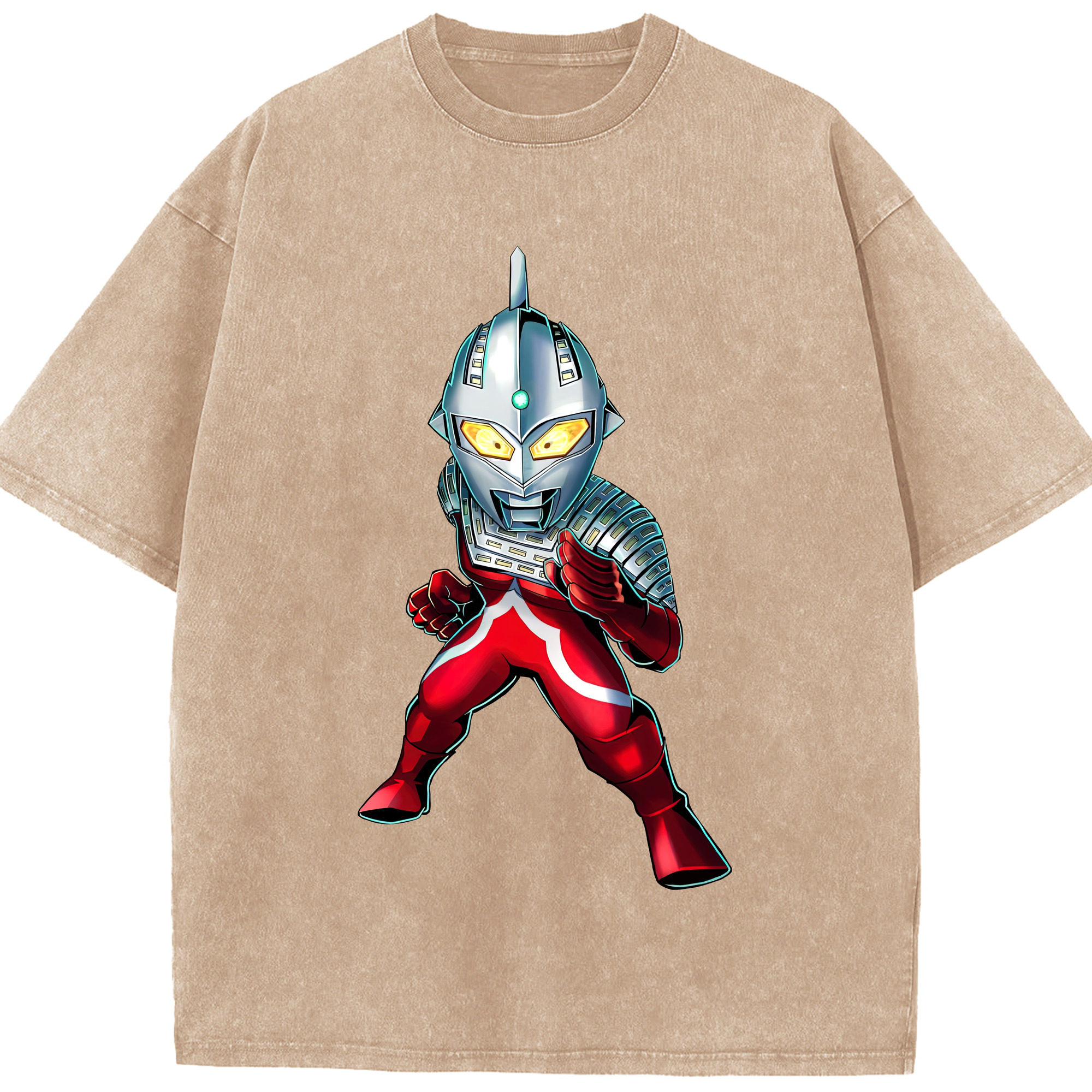 （画像用） ウルトラマン Ultraman 綿100% ヴィンテージ風 半袖Tシャツ（フロントプリント）