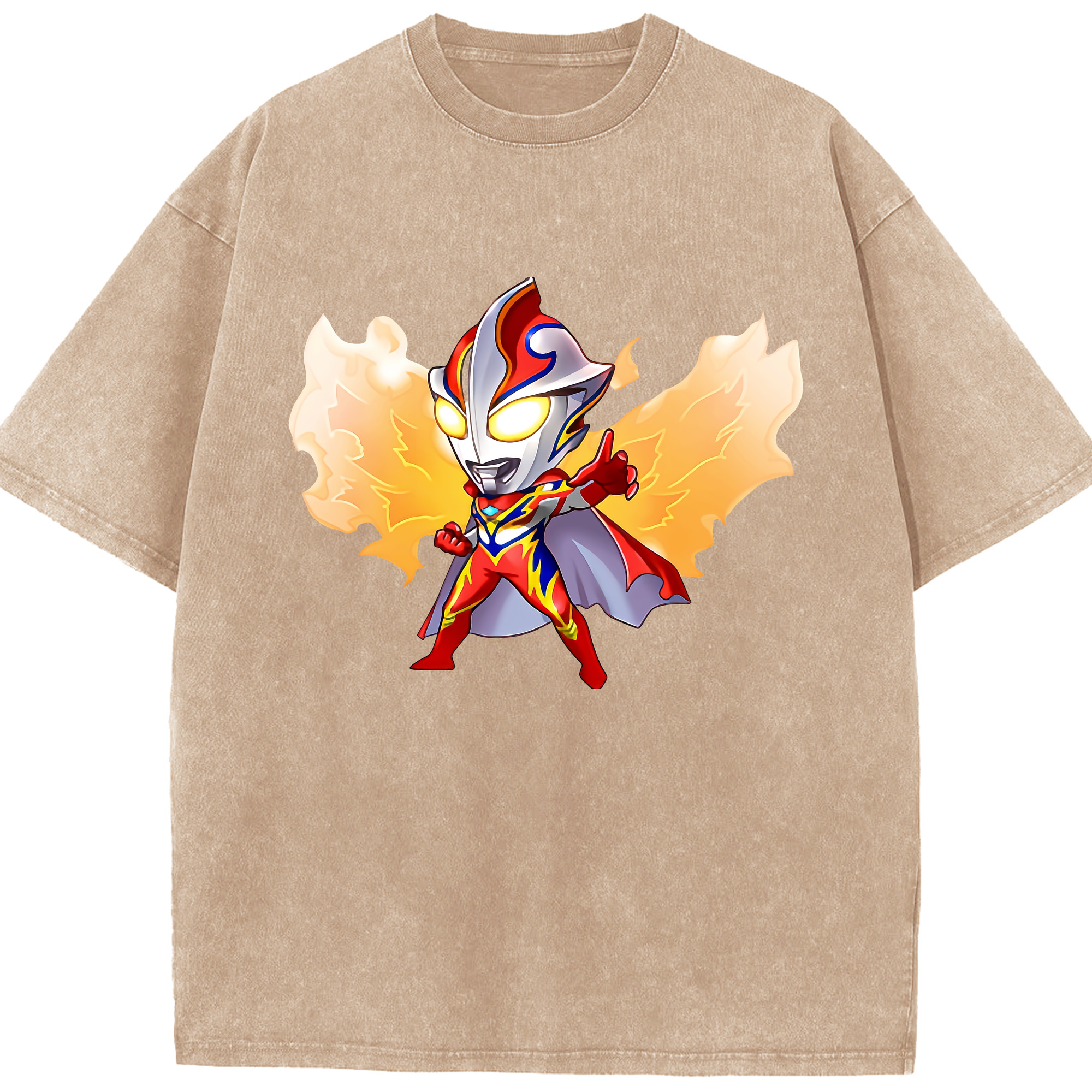 （画像用） ウルトラマン Ultraman 綿100% ヴィンテージ風 半袖Tシャツ（フロントプリント）