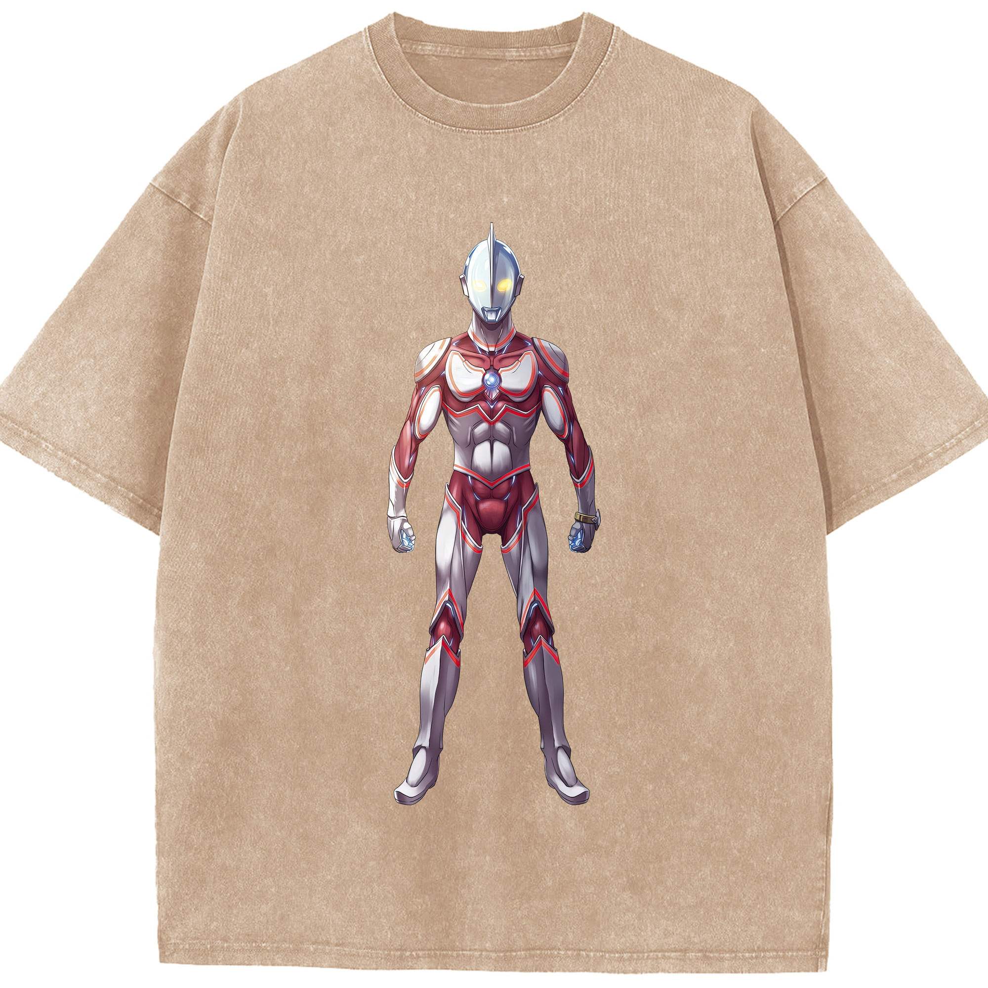 （画像用） ウルトラマン Ultraman 綿100% ヴィンテージ風 半袖Tシャツ（フロントプリント）
