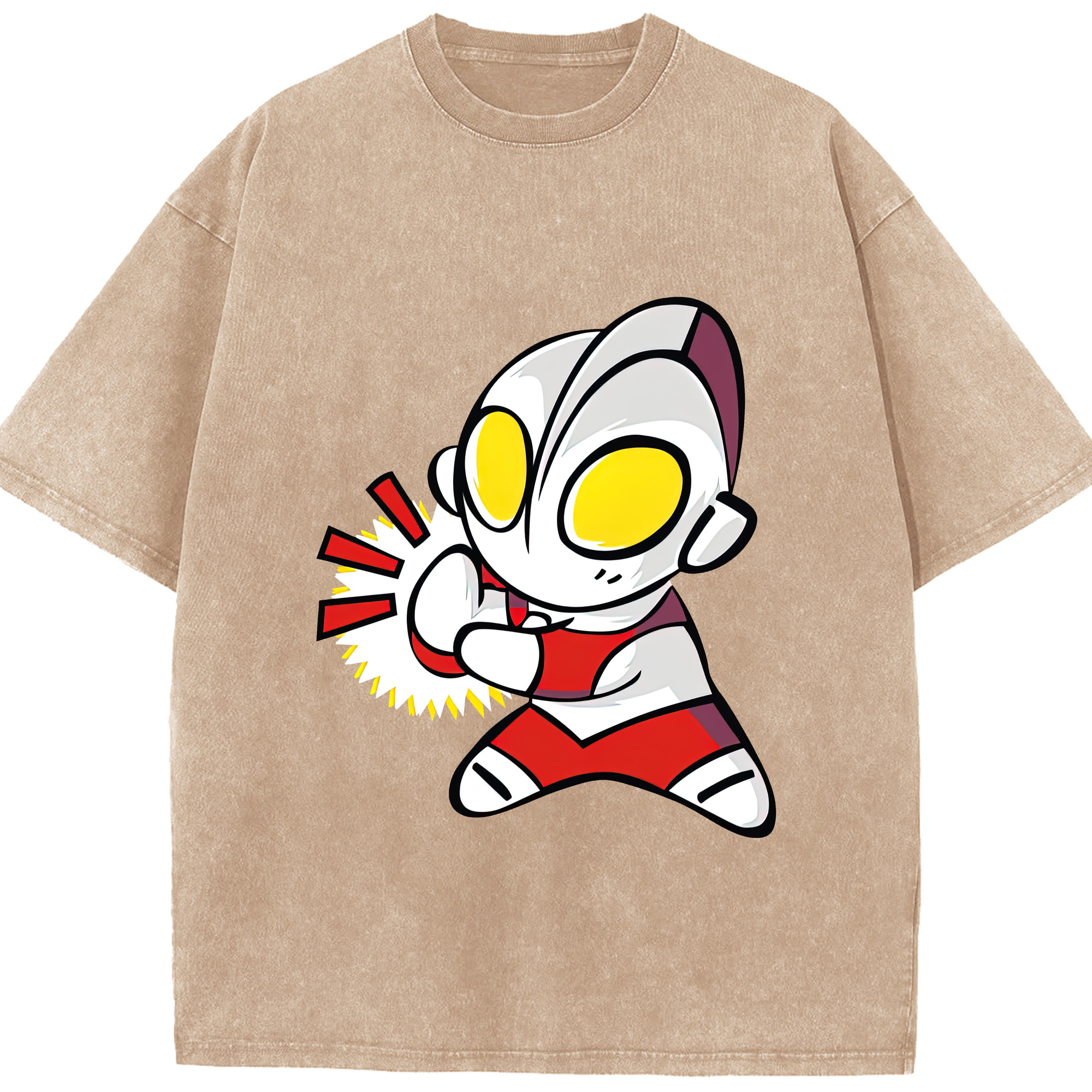 （画像用） ウルトラマン Ultraman 綿100% ヴィンテージ風 半袖Tシャツ（フロントプリント）