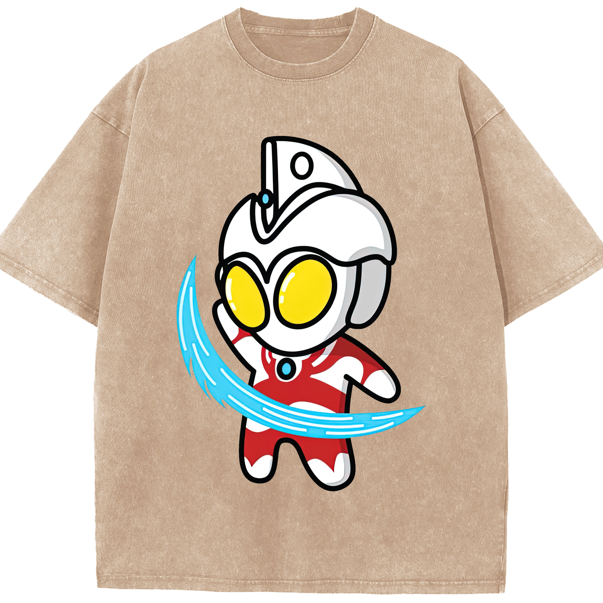 （画像用） ウルトラマン Ultraman 綿100% ヴィンテージ風 半袖Tシャツ（フロントプリント）