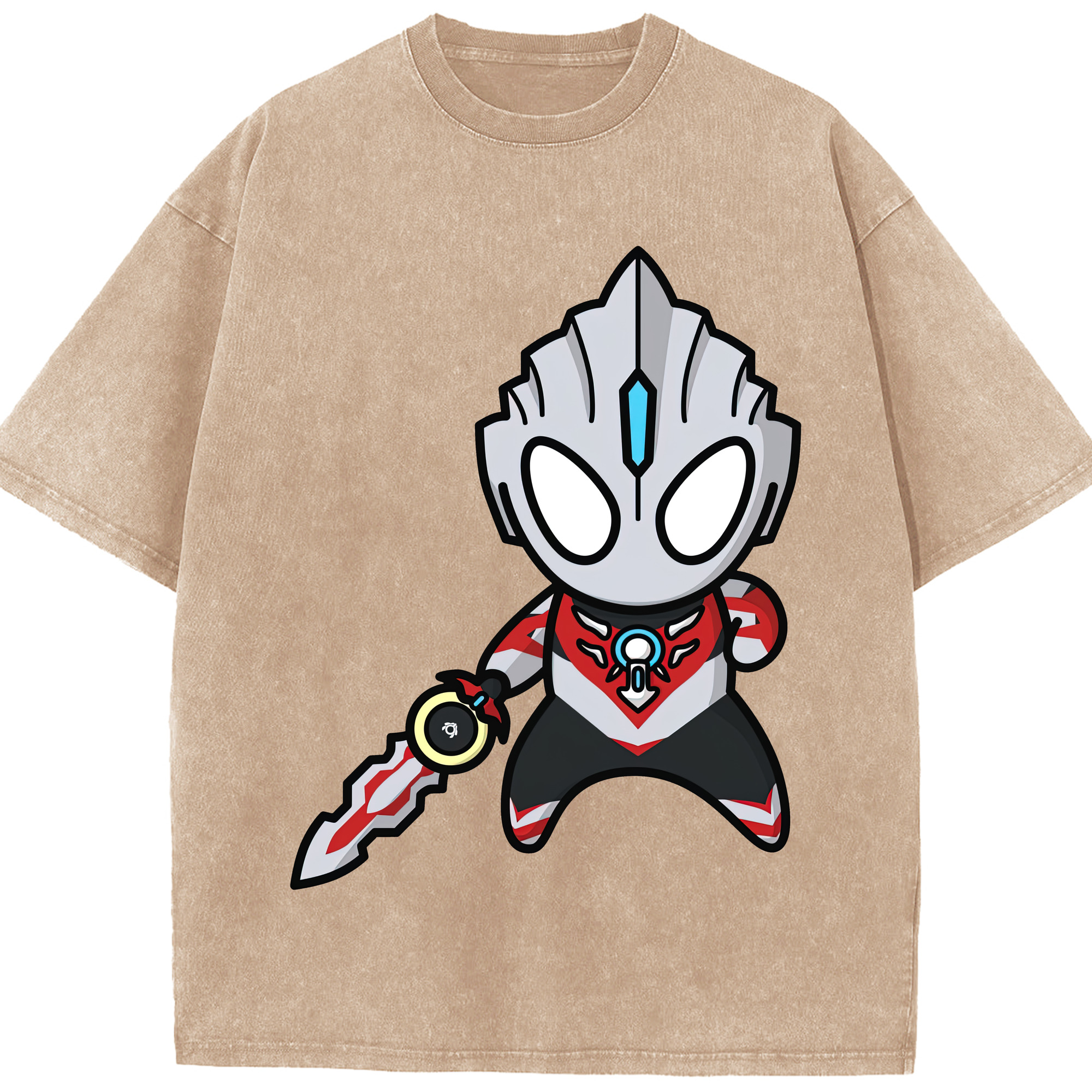 （画像用） ウルトラマン Ultraman 綿100% ヴィンテージ風 半袖Tシャツ（フロントプリント）
