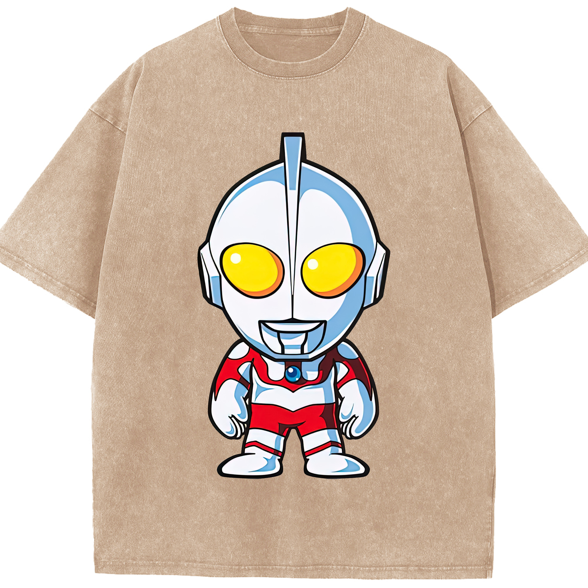 （画像用） ウルトラマン Ultraman 綿100% ヴィンテージ風 半袖Tシャツ（フロントプリント）