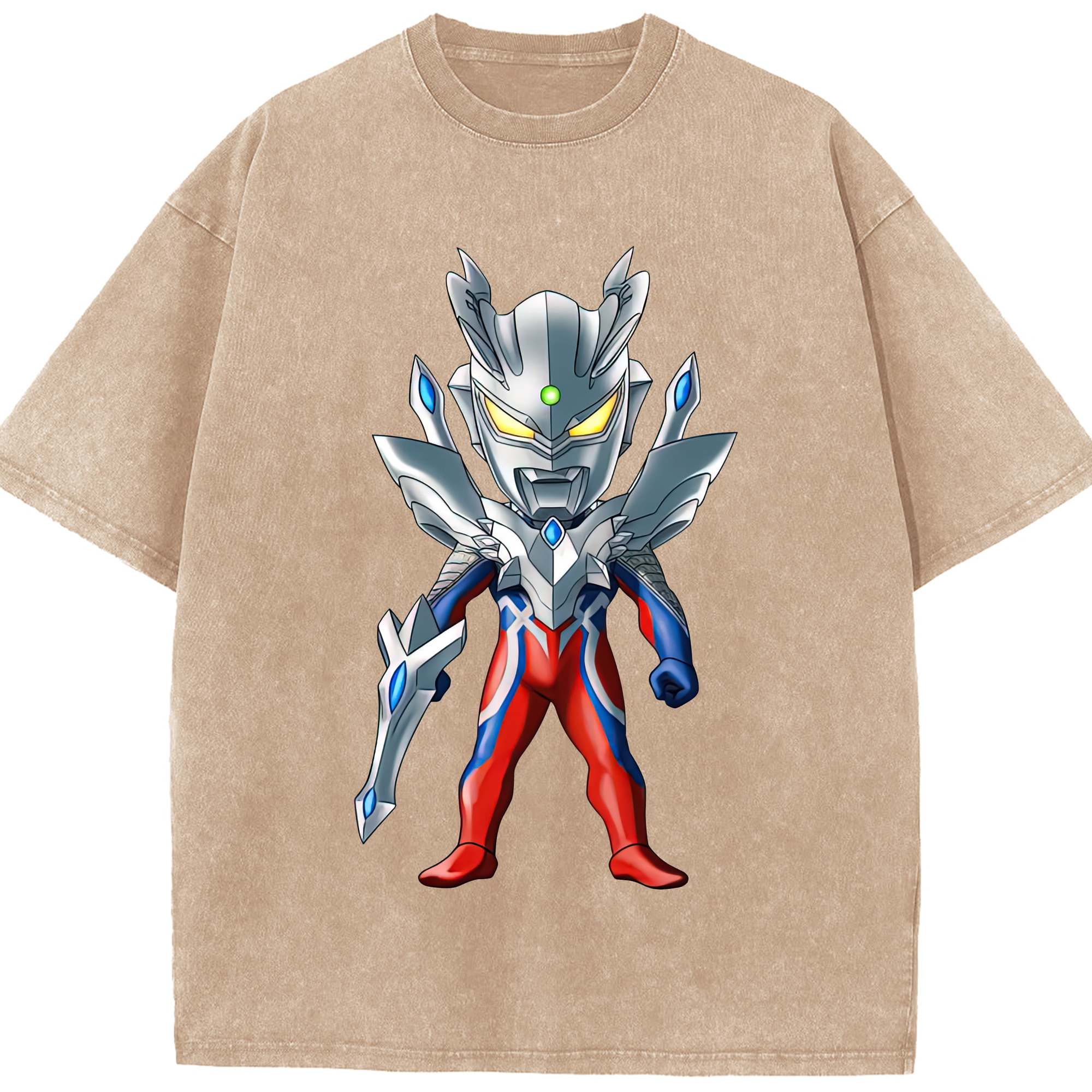（画像用） ウルトラマン Ultraman 綿100% ヴィンテージ風 半袖Tシャツ（フロントプリント）