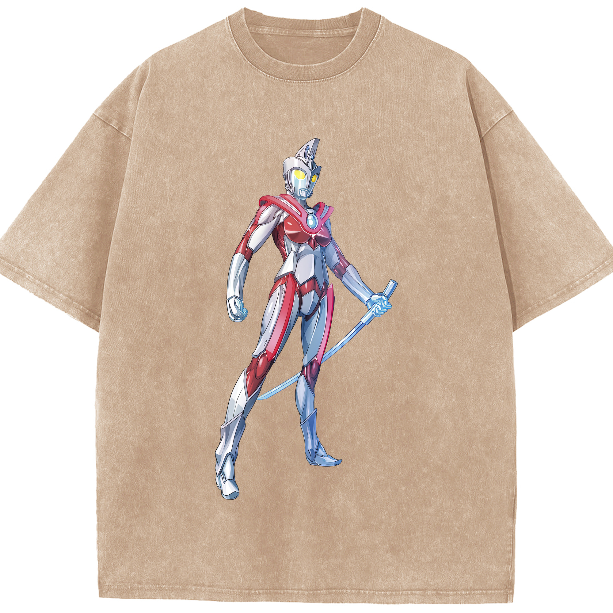 （画像用） ウルトラマン Ultraman 綿100% ヴィンテージ風 半袖Tシャツ（フロントプリント）