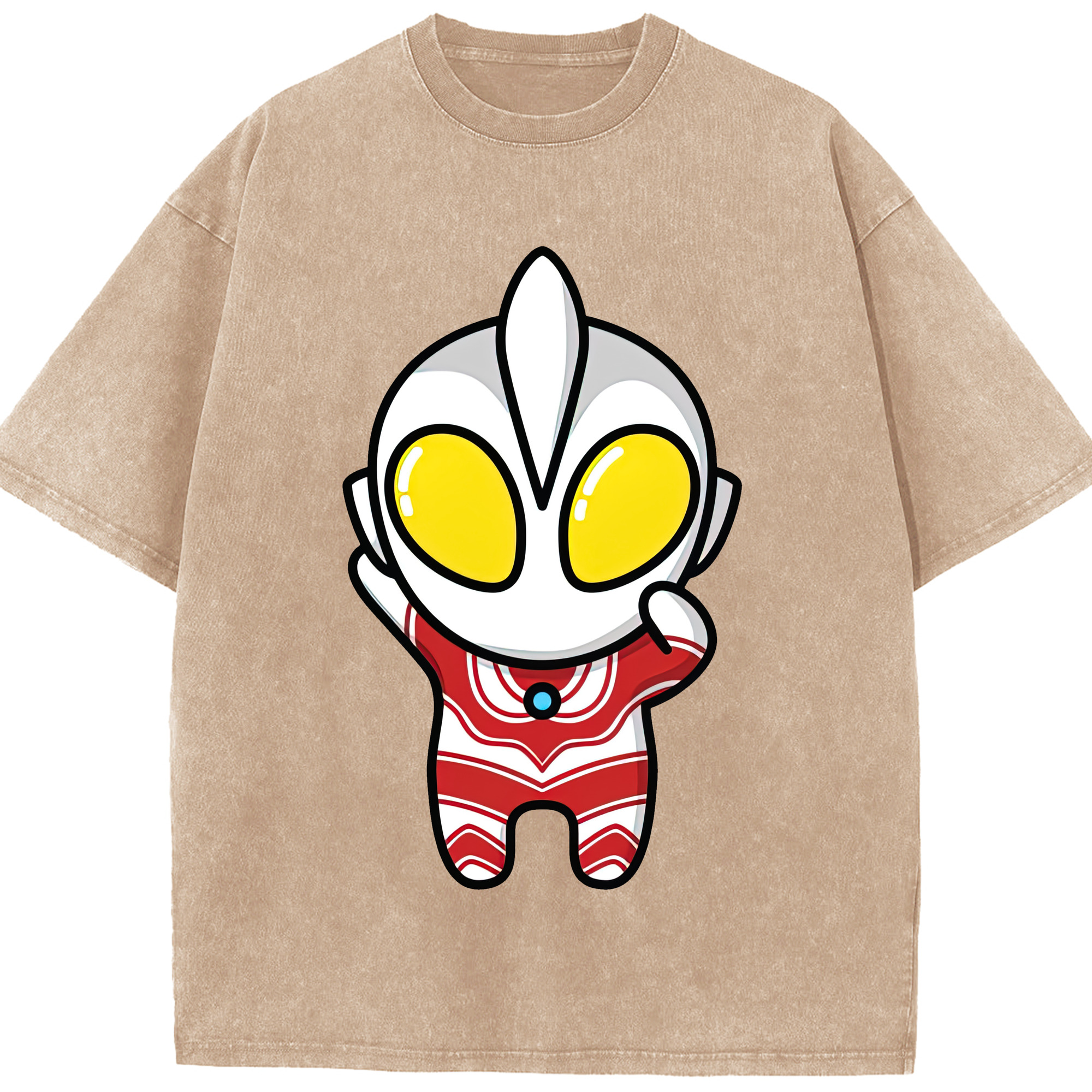 （画像用） ウルトラマン Ultraman 綿100% ヴィンテージ風 半袖Tシャツ（フロントプリント）