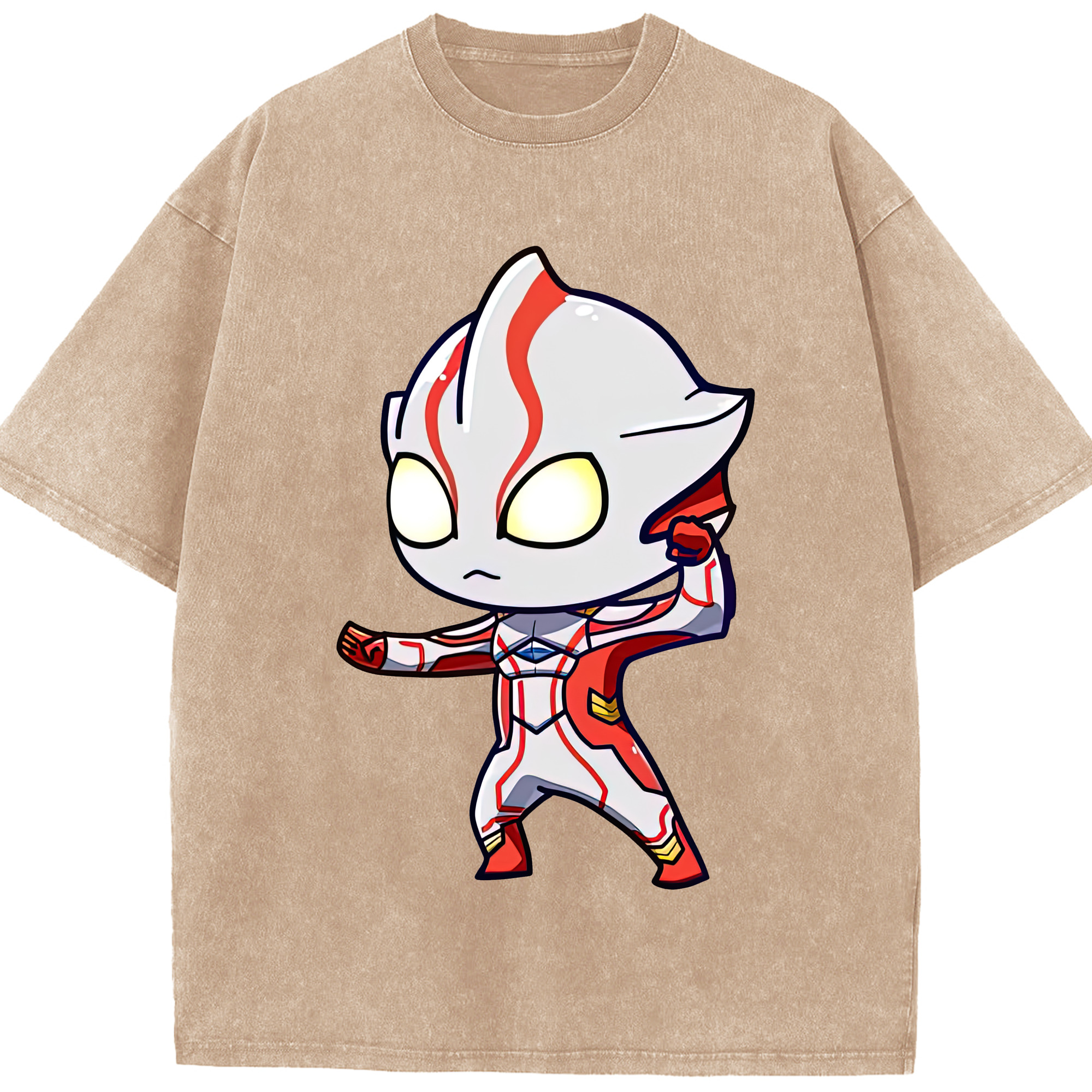 （画像用） ウルトラマン Ultraman 綿100% ヴィンテージ風 半袖Tシャツ（フロントプリント）