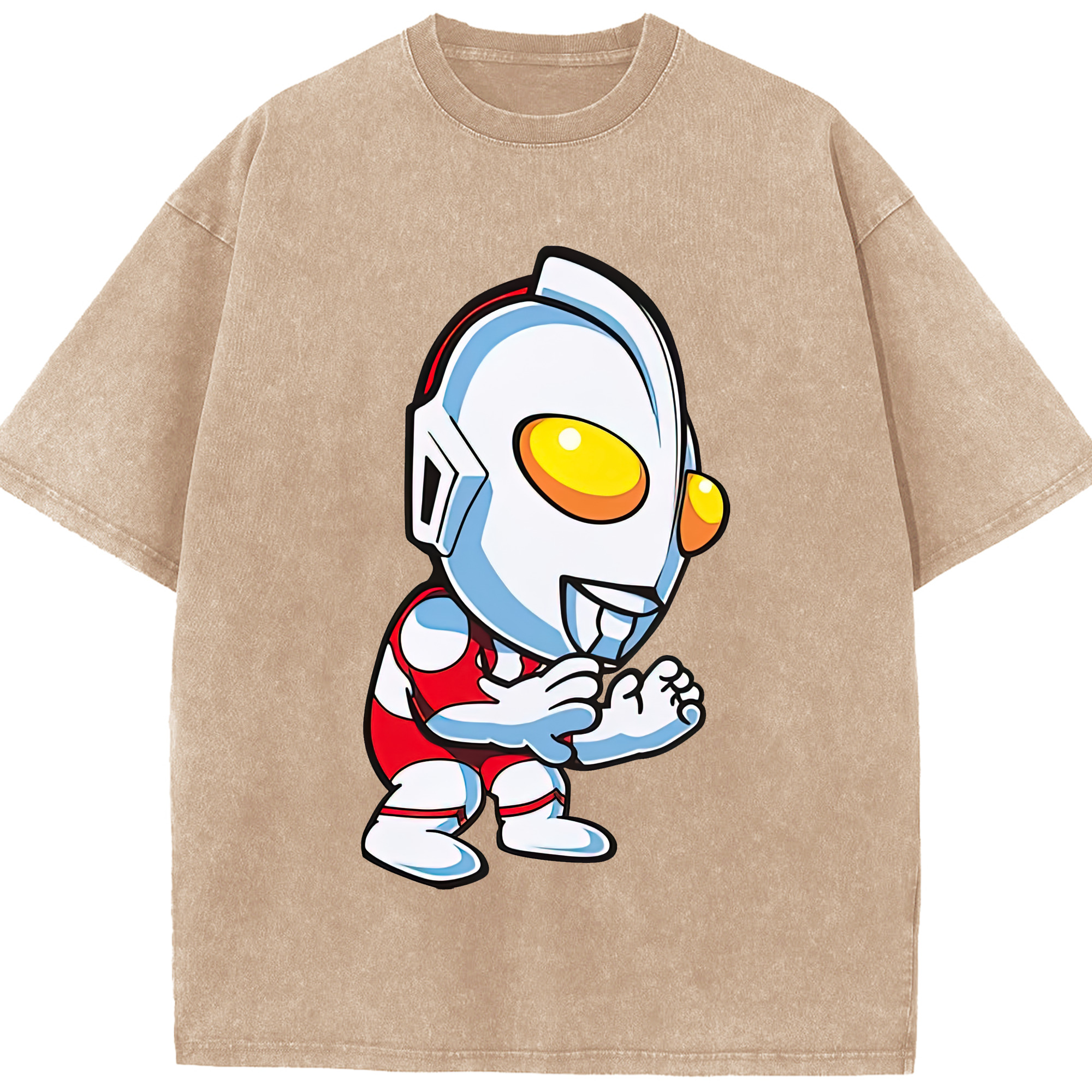 （画像用） ウルトラマン Ultraman 綿100% ヴィンテージ風 半袖Tシャツ（フロントプリント）