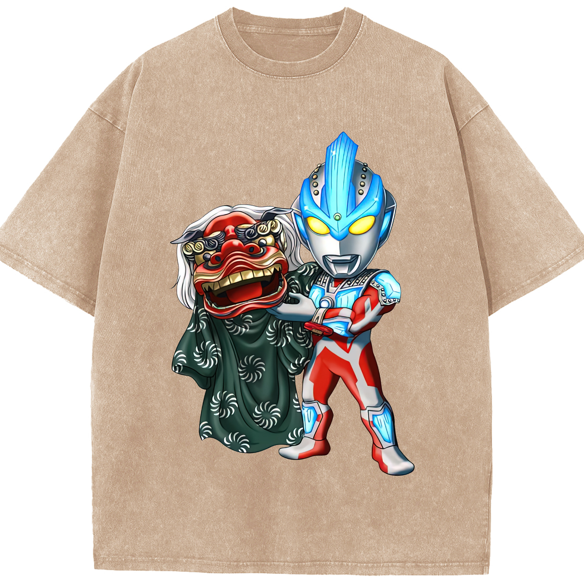 （画像用） ウルトラマン Ultraman 綿100% ヴィンテージ風 半袖Tシャツ（フロントプリント）