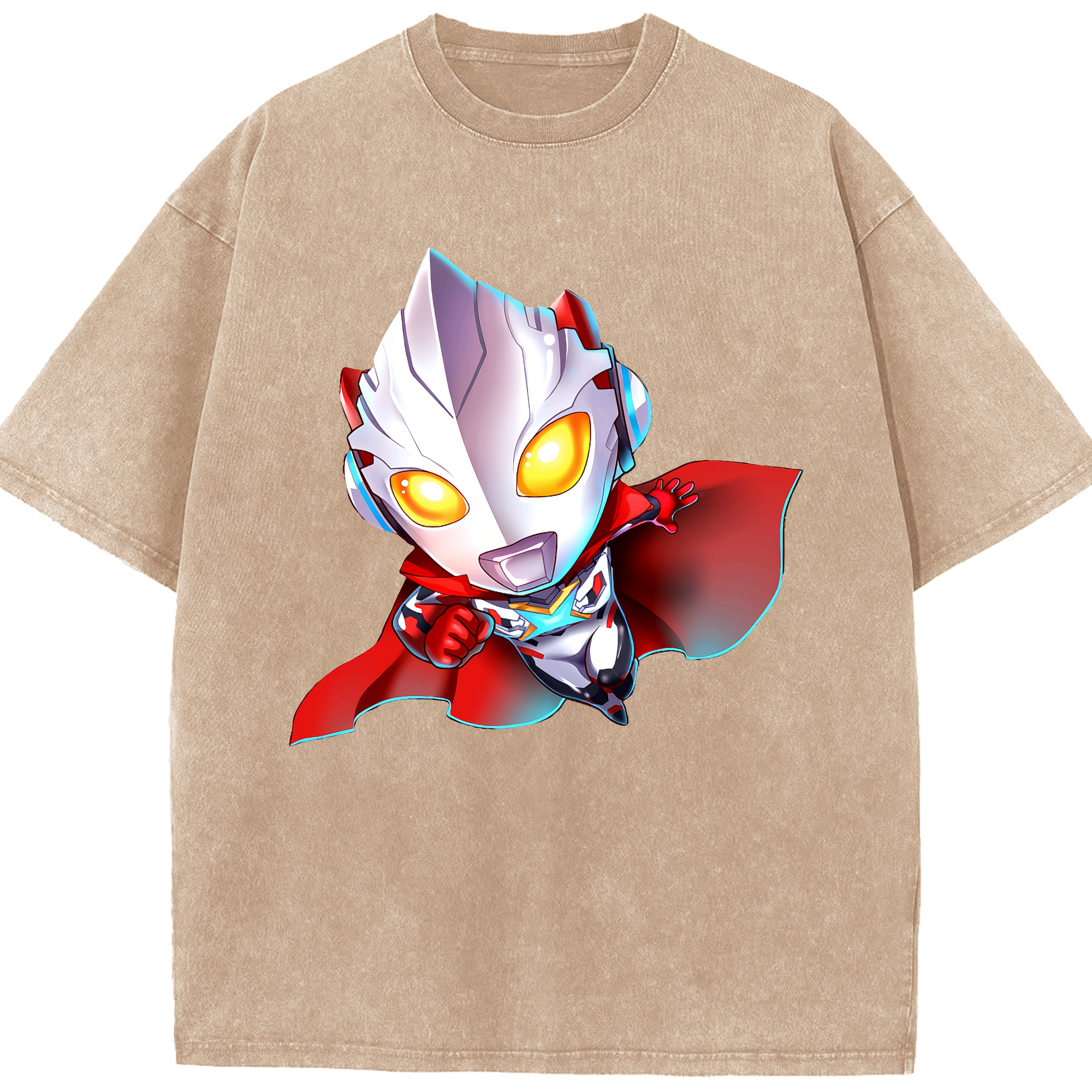（画像用） ウルトラマン Ultraman 綿100% ヴィンテージ風 半袖Tシャツ（フロントプリント）