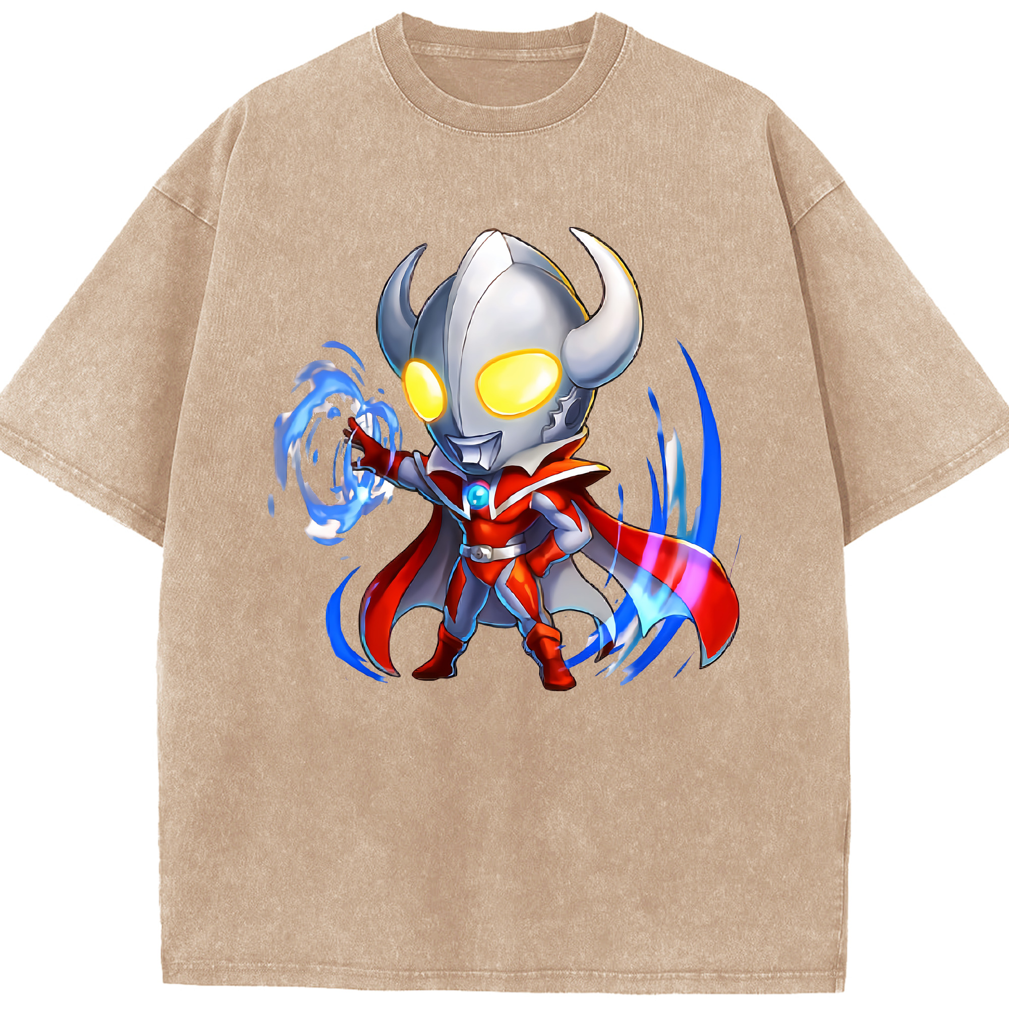 （画像用） ウルトラマン Ultraman 綿100% ヴィンテージ風 半袖Tシャツ（フロントプリント）