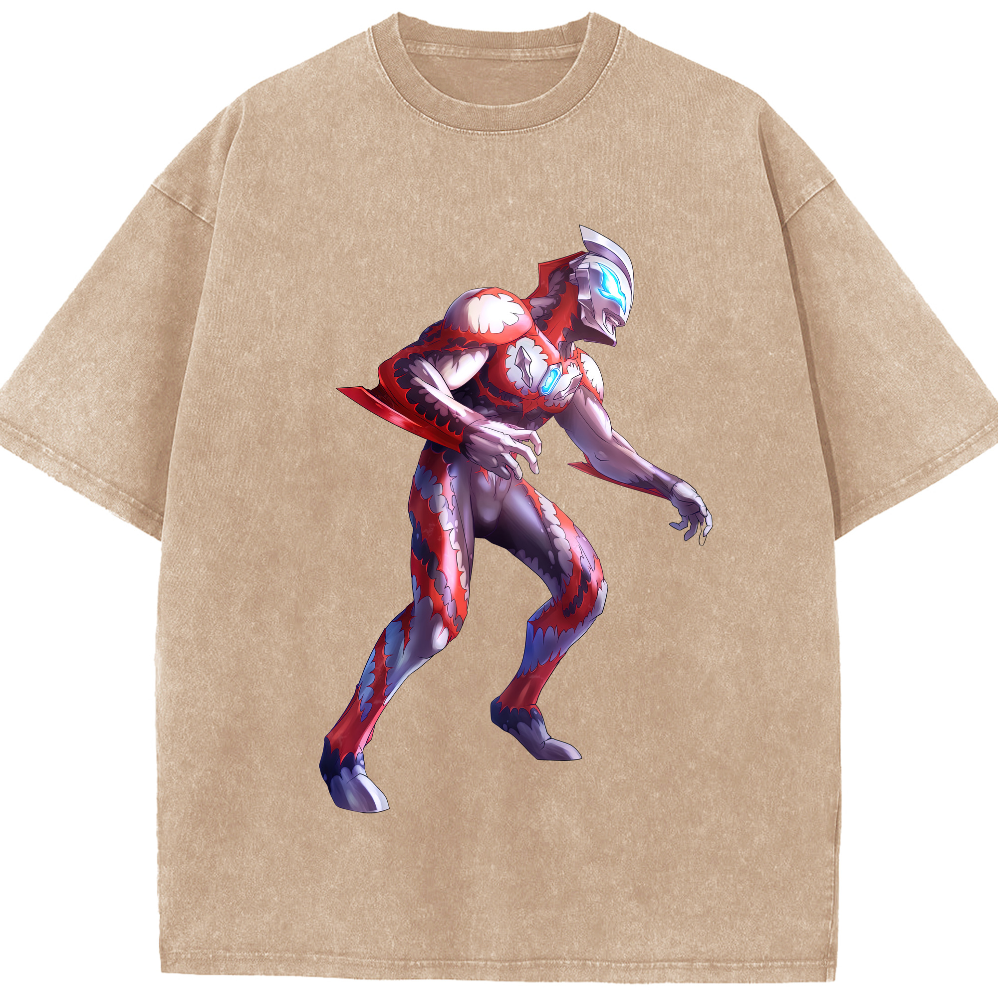 （画像用） ウルトラマン Ultraman 綿100% ヴィンテージ風 半袖Tシャツ（フロントプリント）