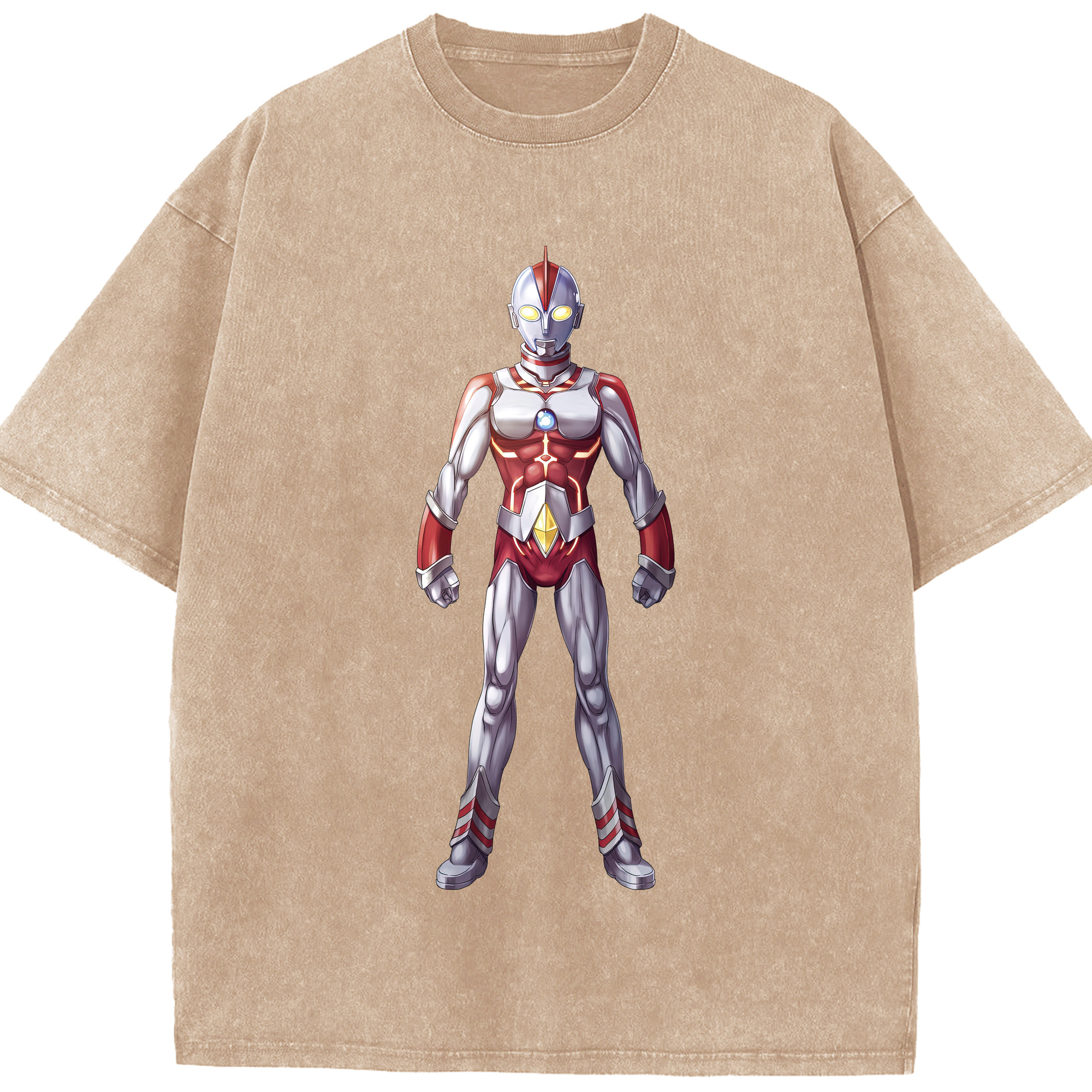 （画像用） ウルトラマン Ultraman 綿100% ヴィンテージ風 半袖Tシャツ（フロントプリント）