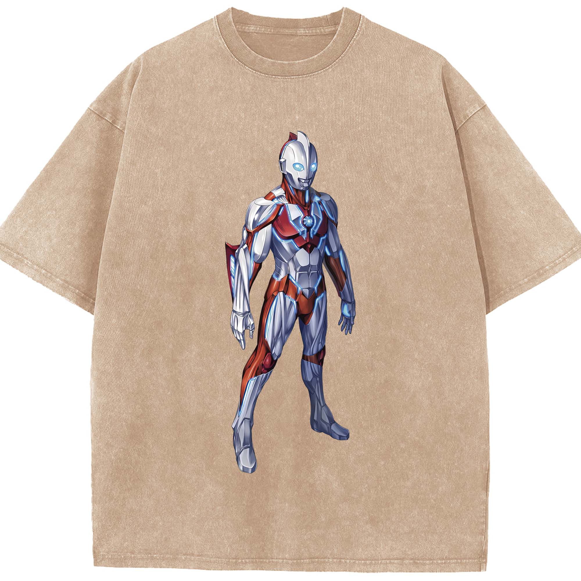 （画像用） ウルトラマン Ultraman 綿100% ヴィンテージ風 半袖Tシャツ（フロントプリント）