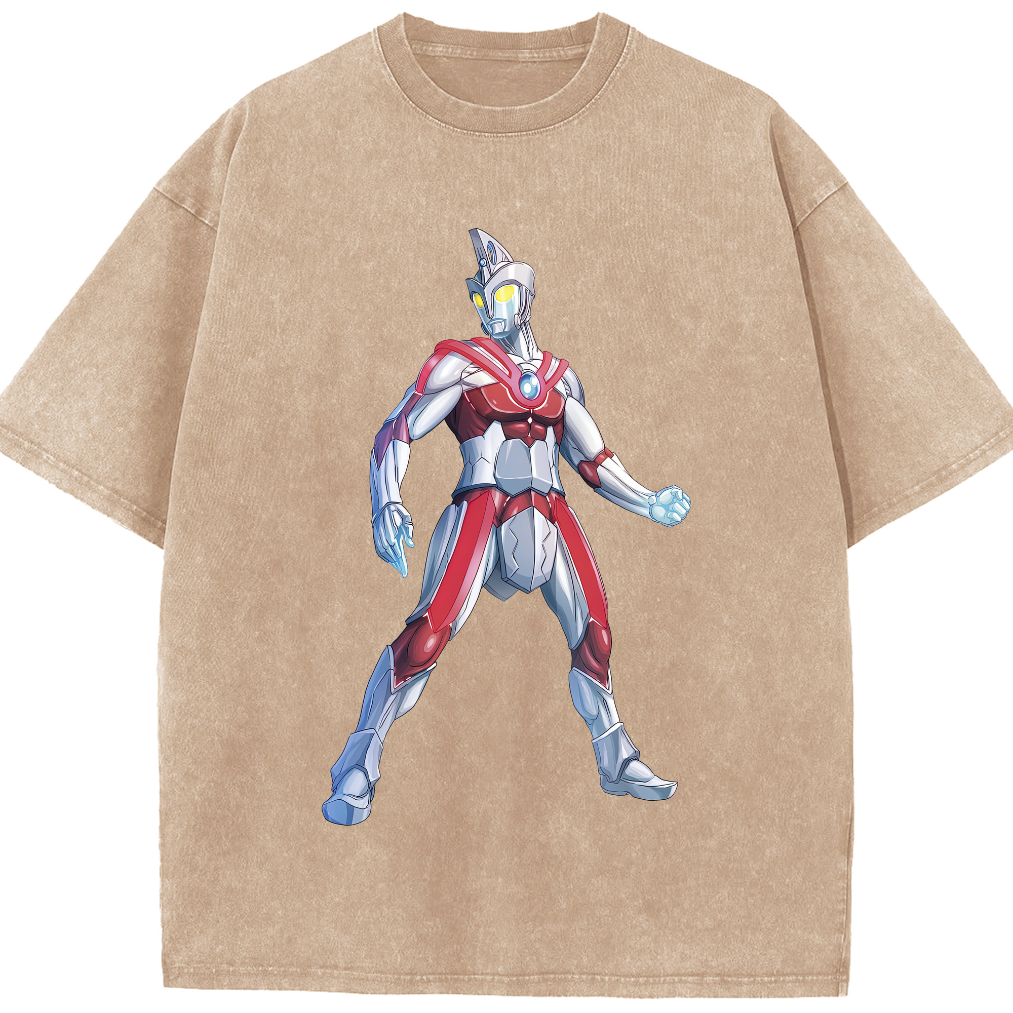 （画像用） ウルトラマン Ultraman 綿100% ヴィンテージ風 半袖Tシャツ（フロントプリント）