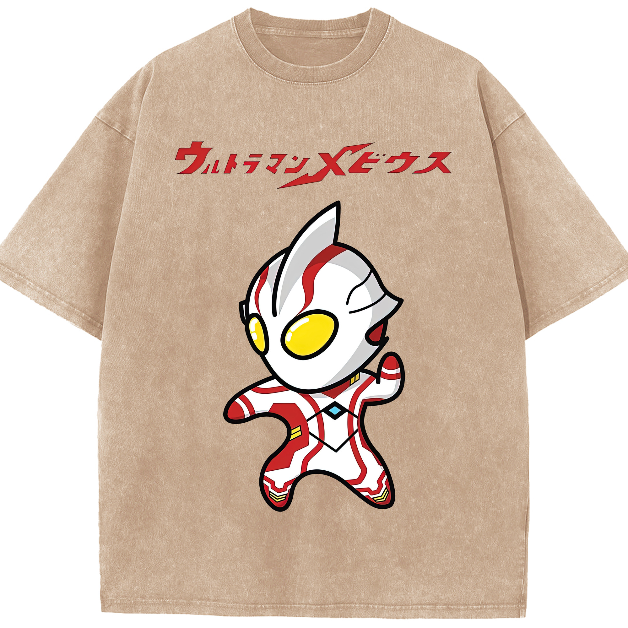 （画像用） ウルトラマン Ultraman 綿100% ヴィンテージ風 半袖Tシャツ（フロントプリント）