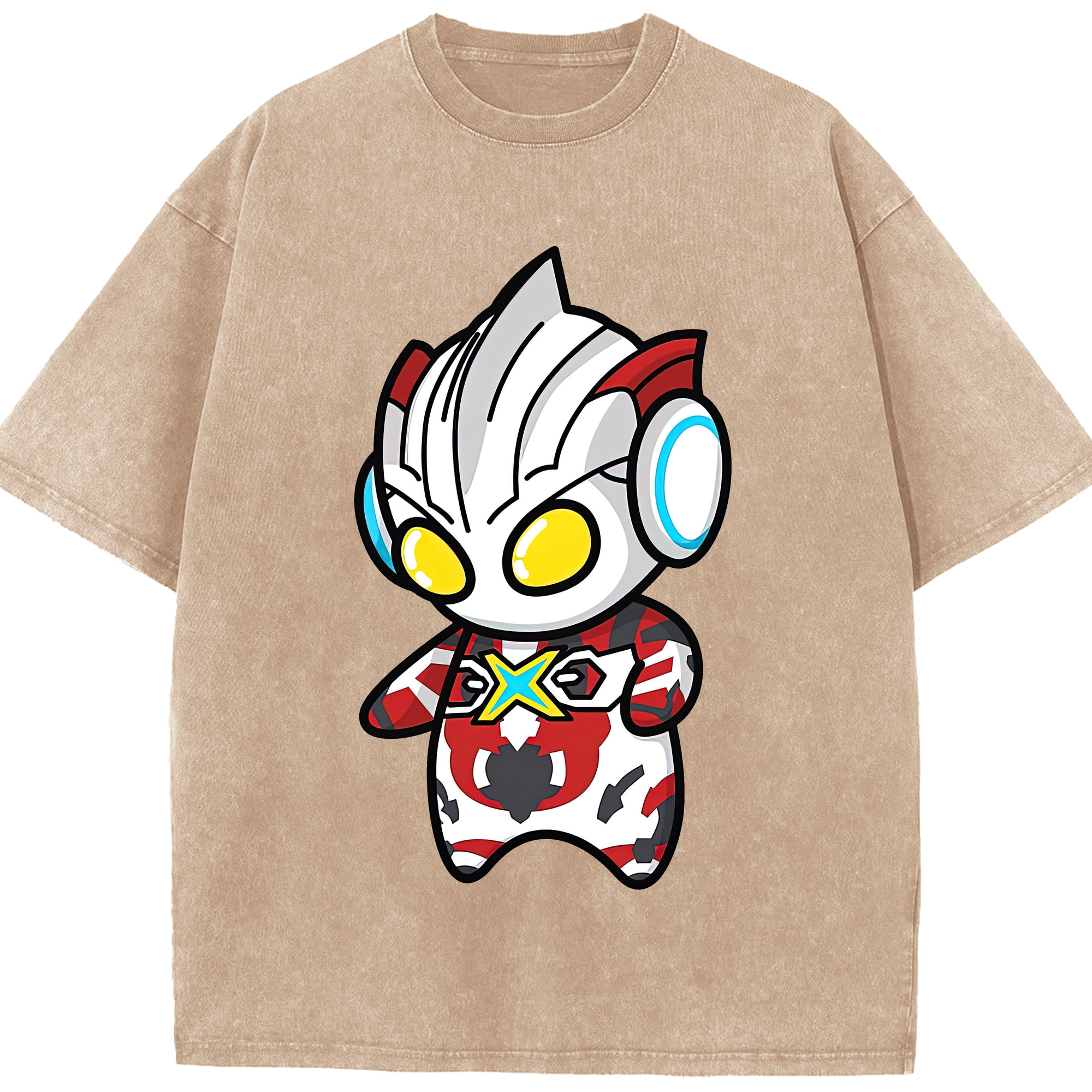 （画像用） ウルトラマン Ultraman 綿100% ヴィンテージ風 半袖Tシャツ（フロントプリント）