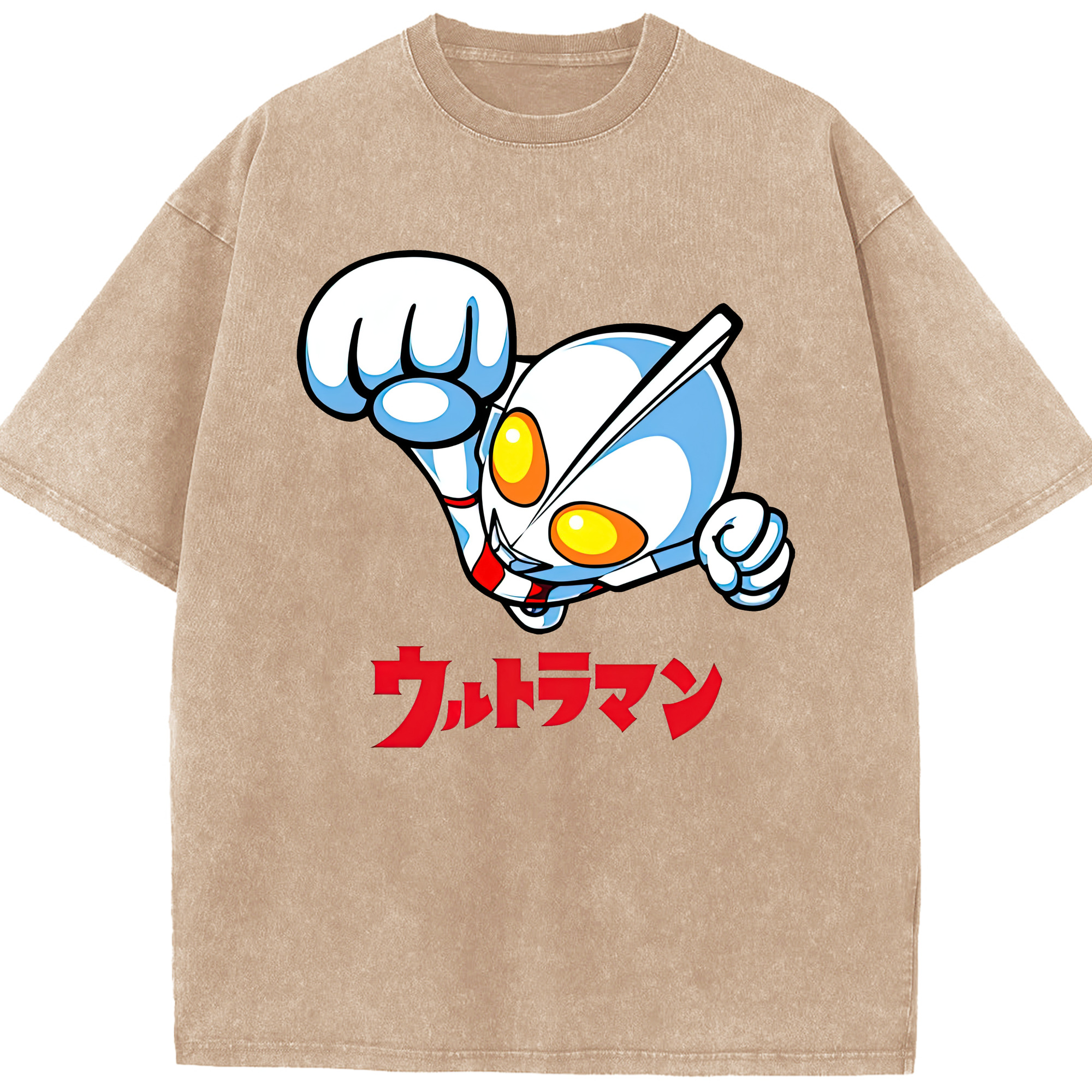 （画像用） ウルトラマン Ultraman 綿100% ヴィンテージ風 半袖Tシャツ（フロントプリント）