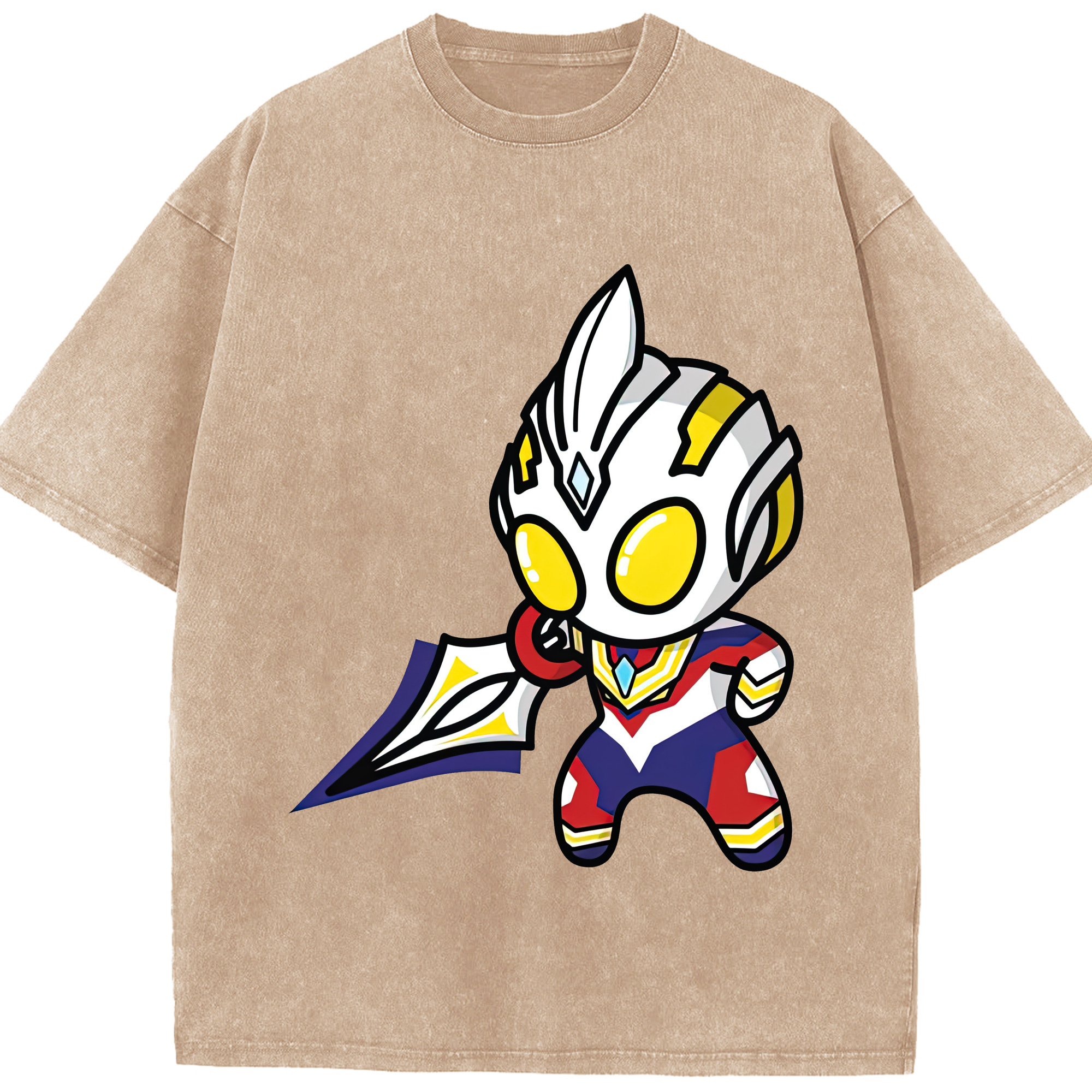 （画像用） ウルトラマン Ultraman 綿100% ヴィンテージ風 半袖Tシャツ（フロントプリント）