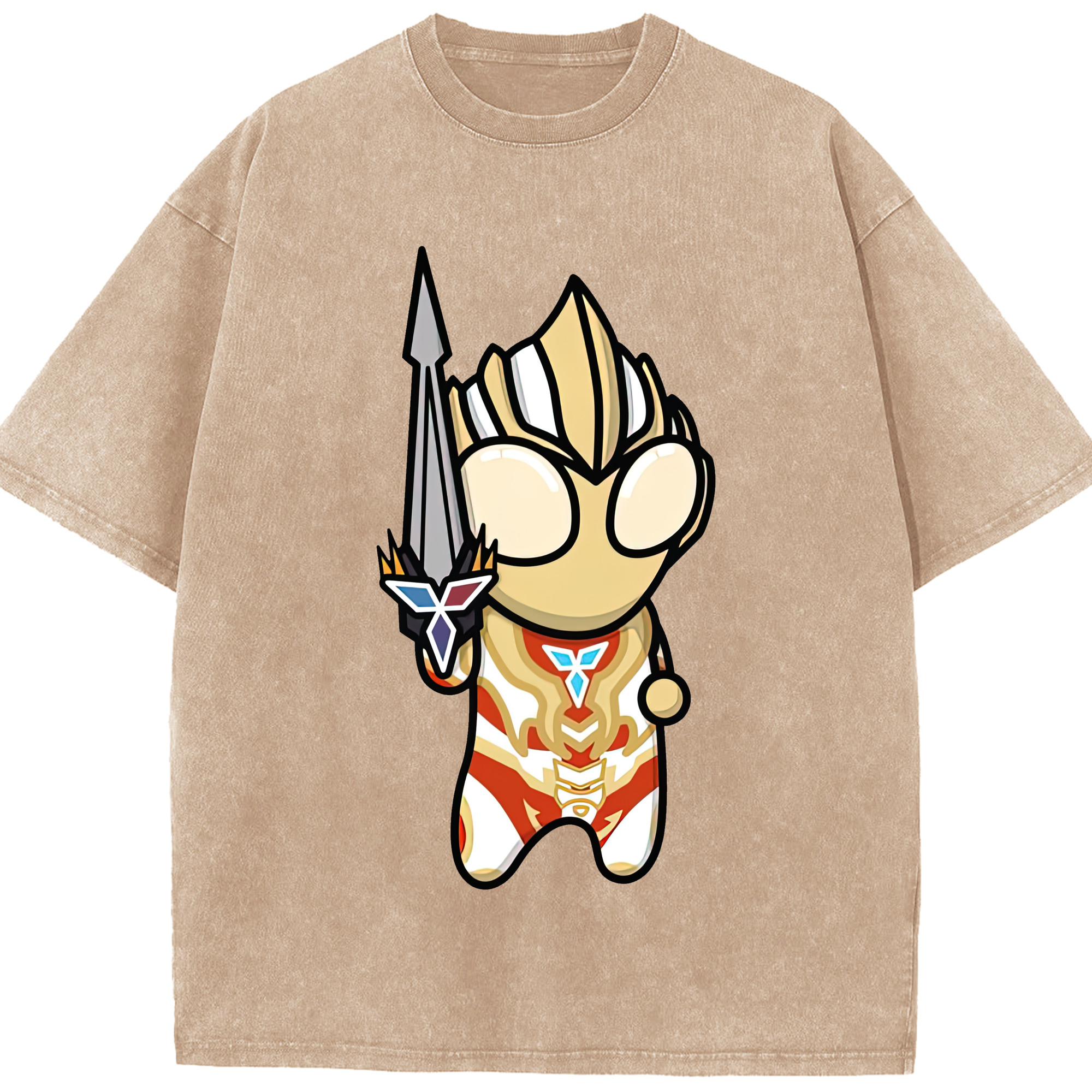 （画像用） ウルトラマン Ultraman 綿100% ヴィンテージ風 半袖Tシャツ（フロントプリント）
