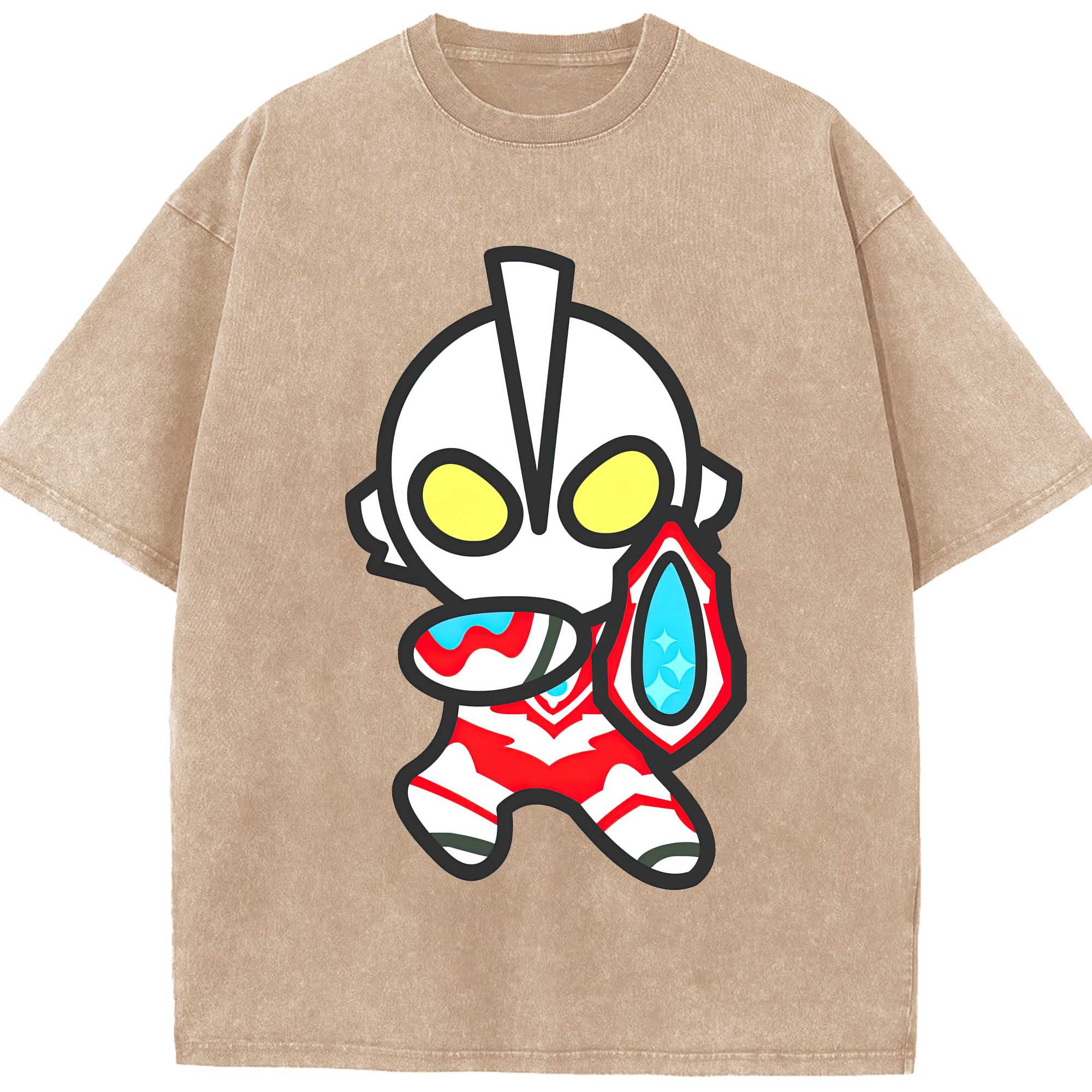 （画像用） ウルトラマン Ultraman 綿100% ヴィンテージ風 半袖Tシャツ（フロントプリント）