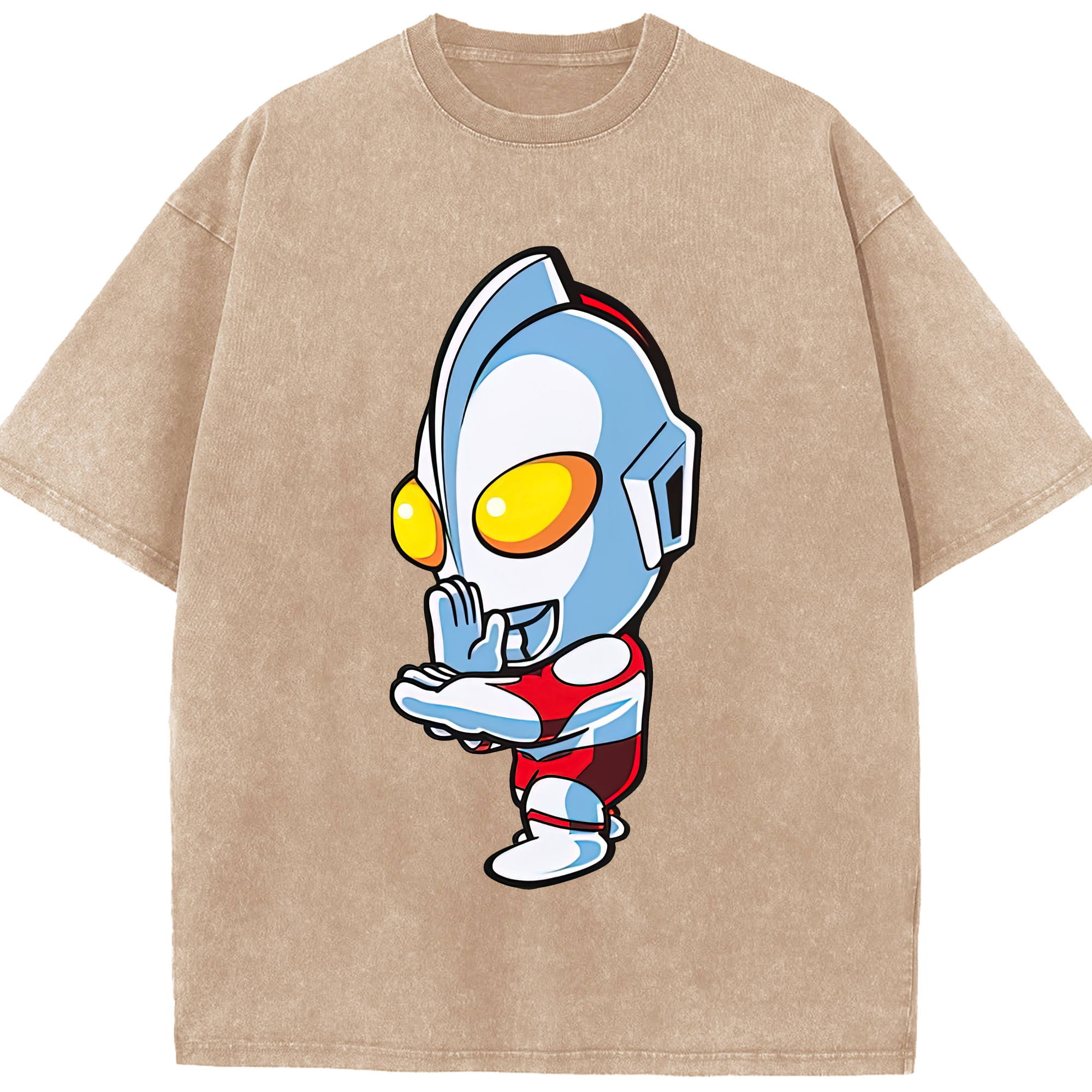 （画像用） ウルトラマン Ultraman 綿100% ヴィンテージ風 半袖Tシャツ（フロントプリント）