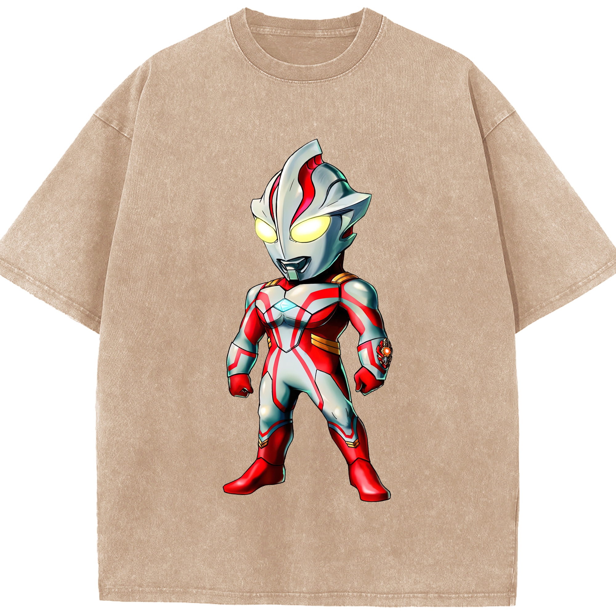 （画像用） ウルトラマン Ultraman 綿100% ヴィンテージ風 半袖Tシャツ（フロントプリント）